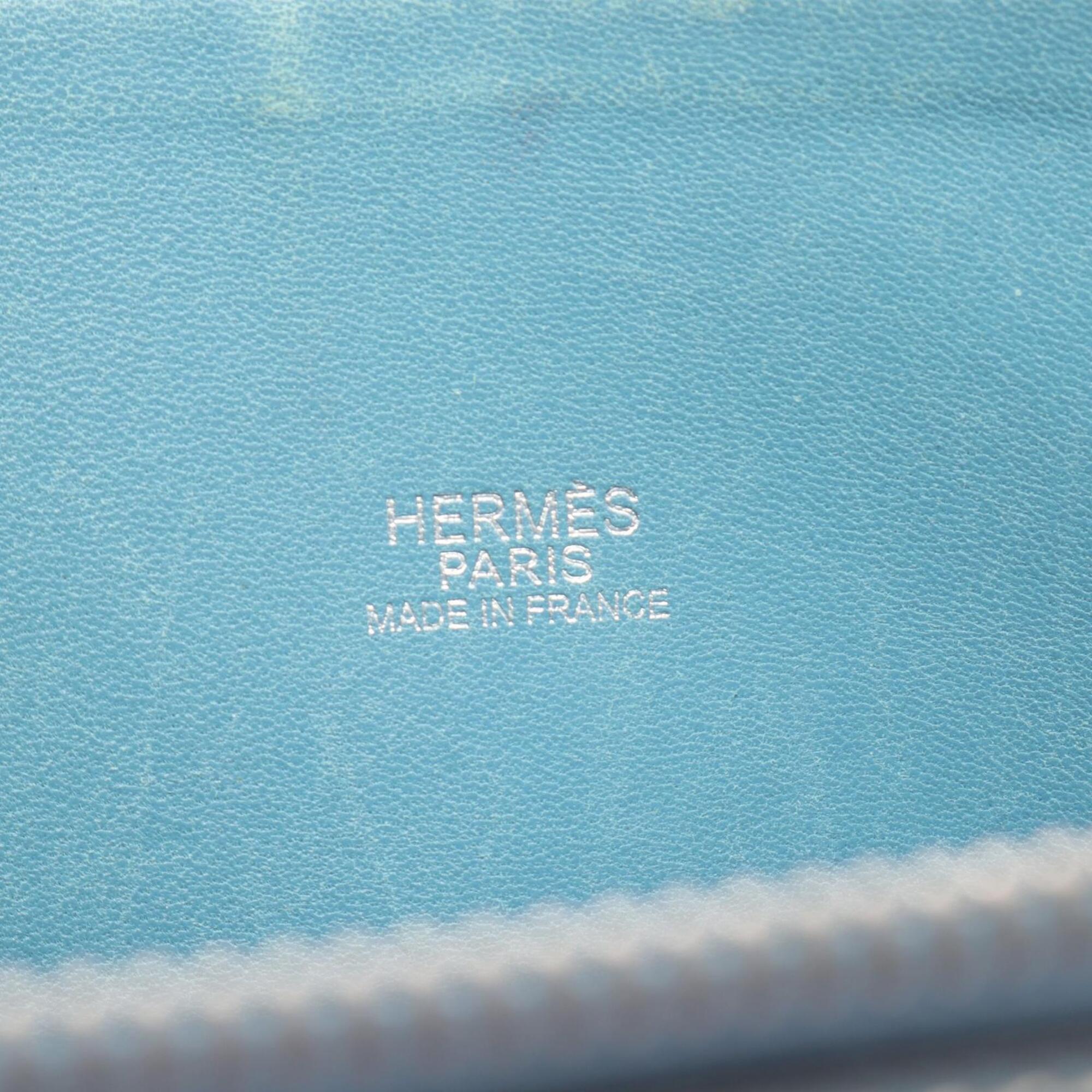 Hermes Blue Blue Jean Epsom Leather Leather Handbag (Pre-Owned)