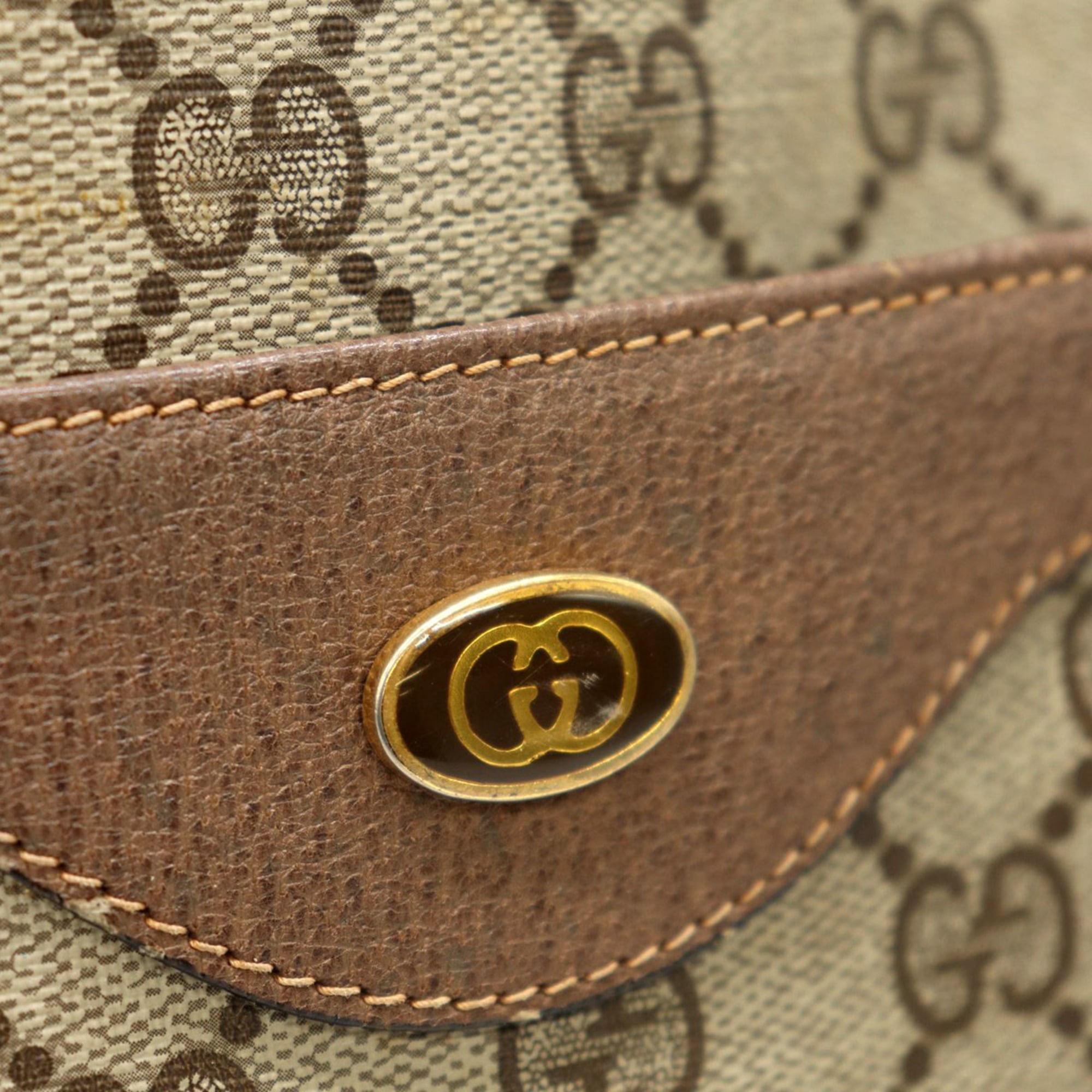 Gucci Beige Gg Supreme Canvas Shoulder Bag Tote Bag (Pre-Owned)