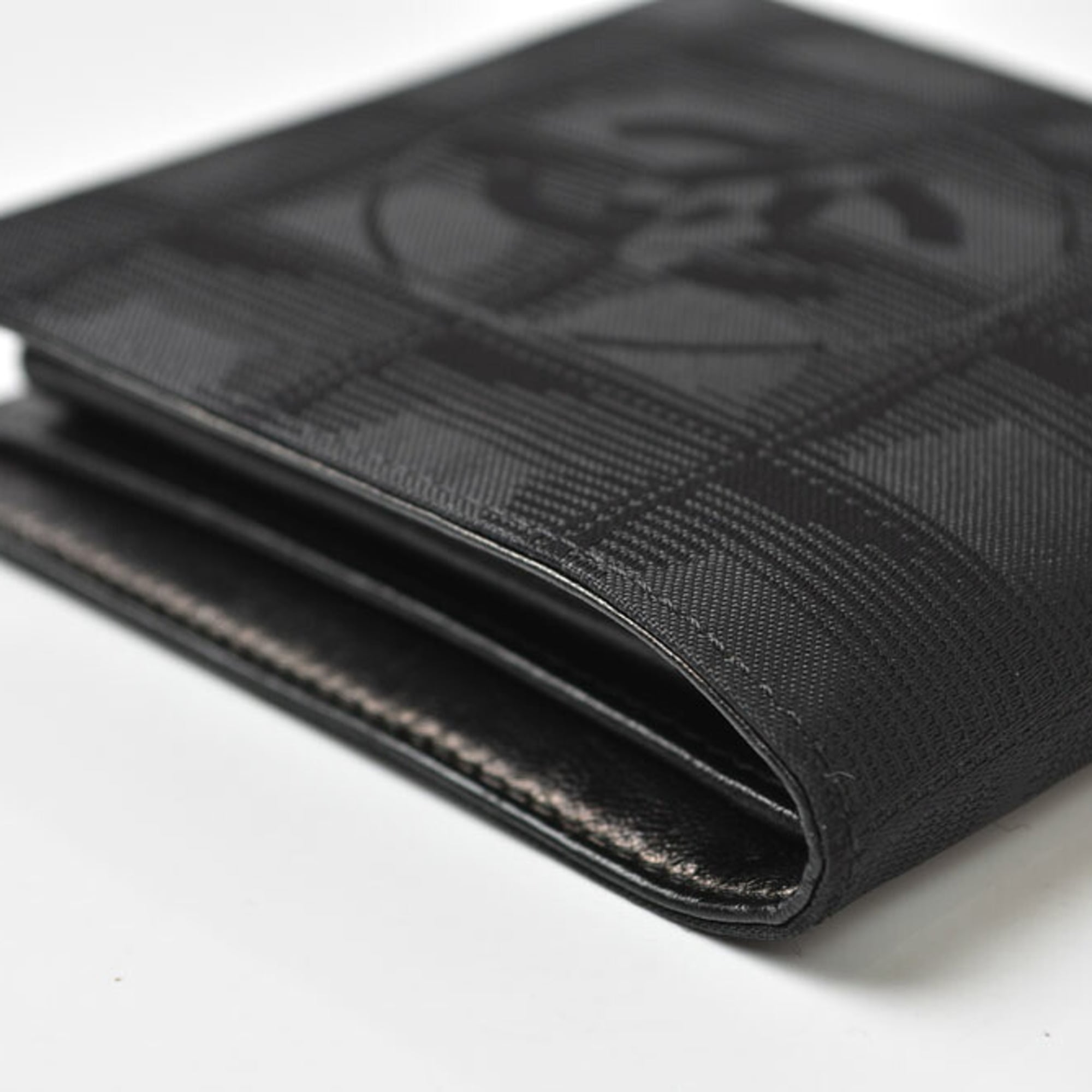 Chanel Black Canvas Wallet (Bi-Fold) (Pre-Owned)