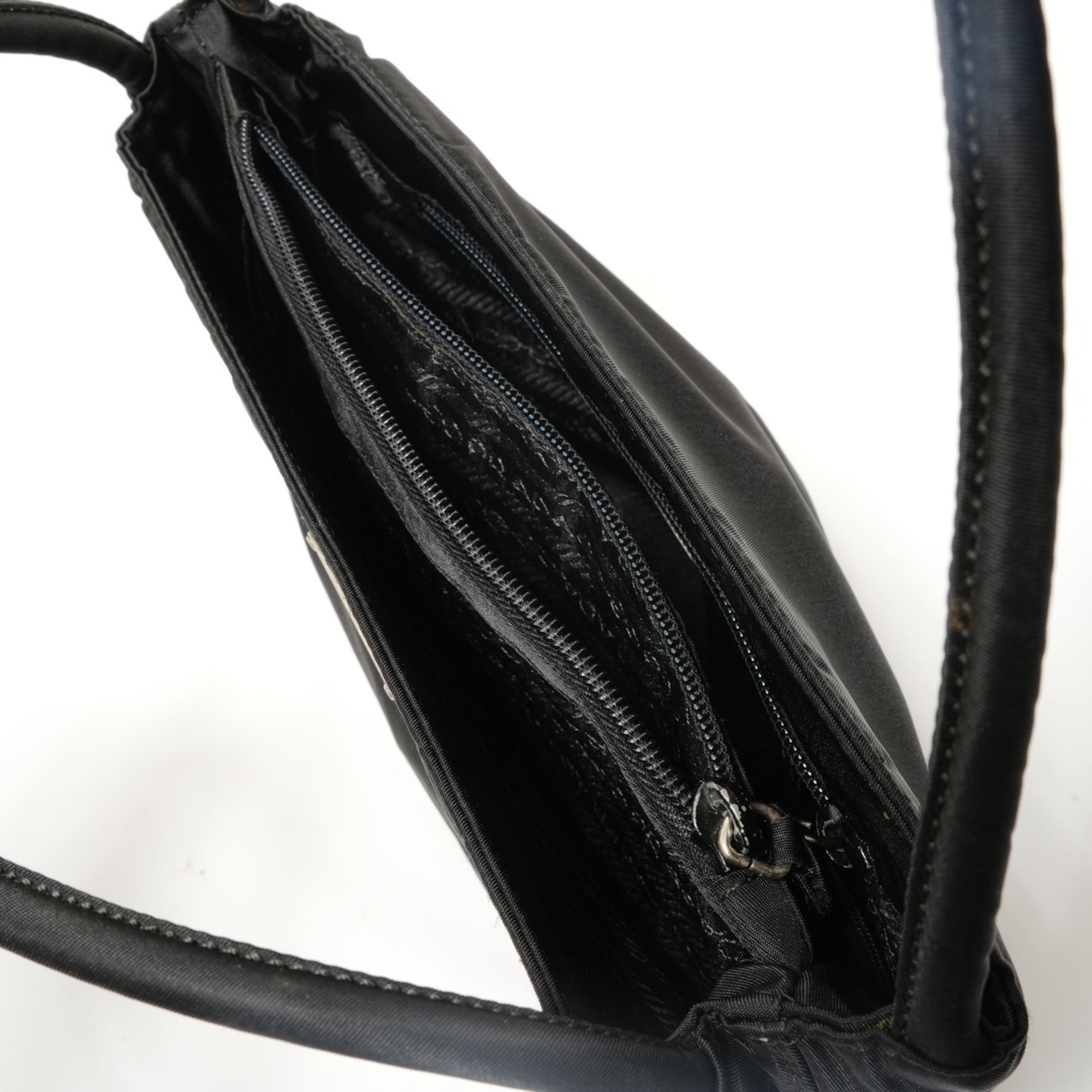 Prada Black Brown Nylon Handbag (Pre-Owned)