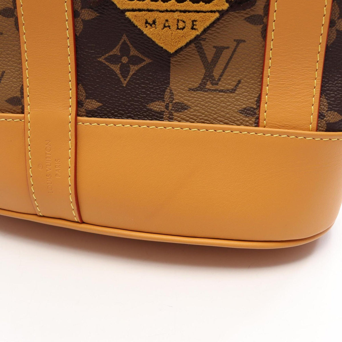 Louis Vuitton Brown Coated Canvas Leather Handbag Shoulder Bag (Pre-Owned)