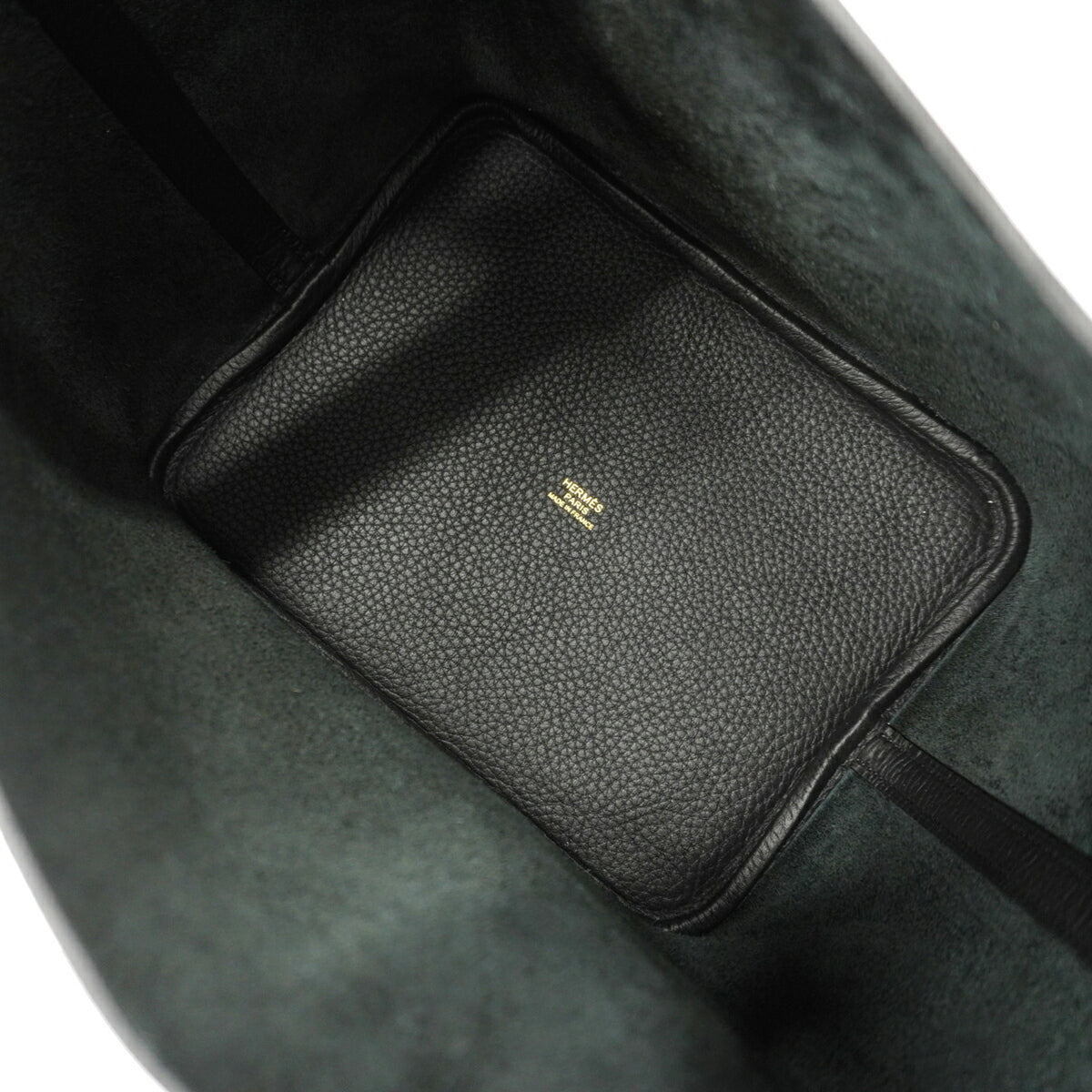 Hermes Black Taurillon Clemence Leather Handbag (Pre-Owned)