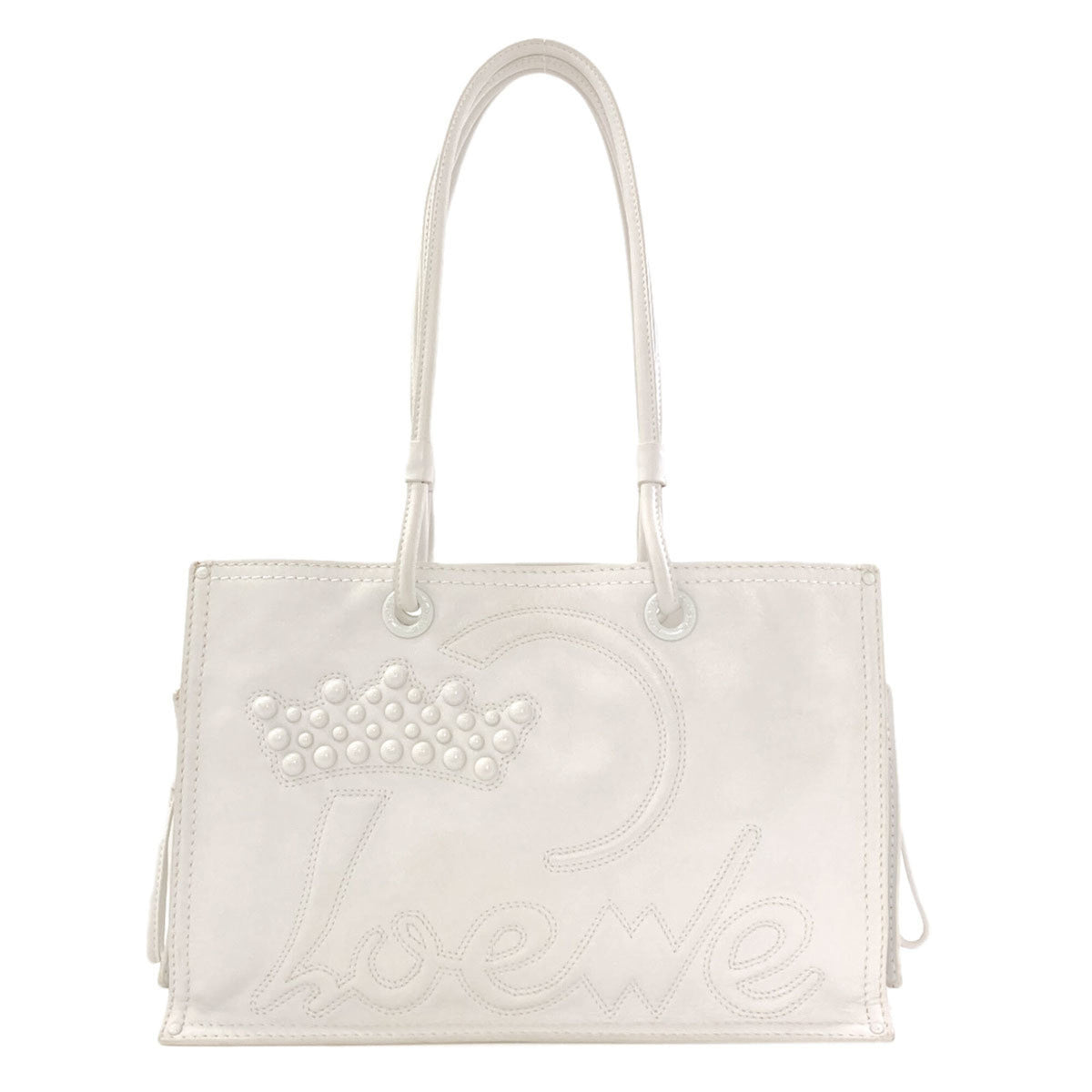 Loewe White Leather Tote Bag (Pre-Owned)