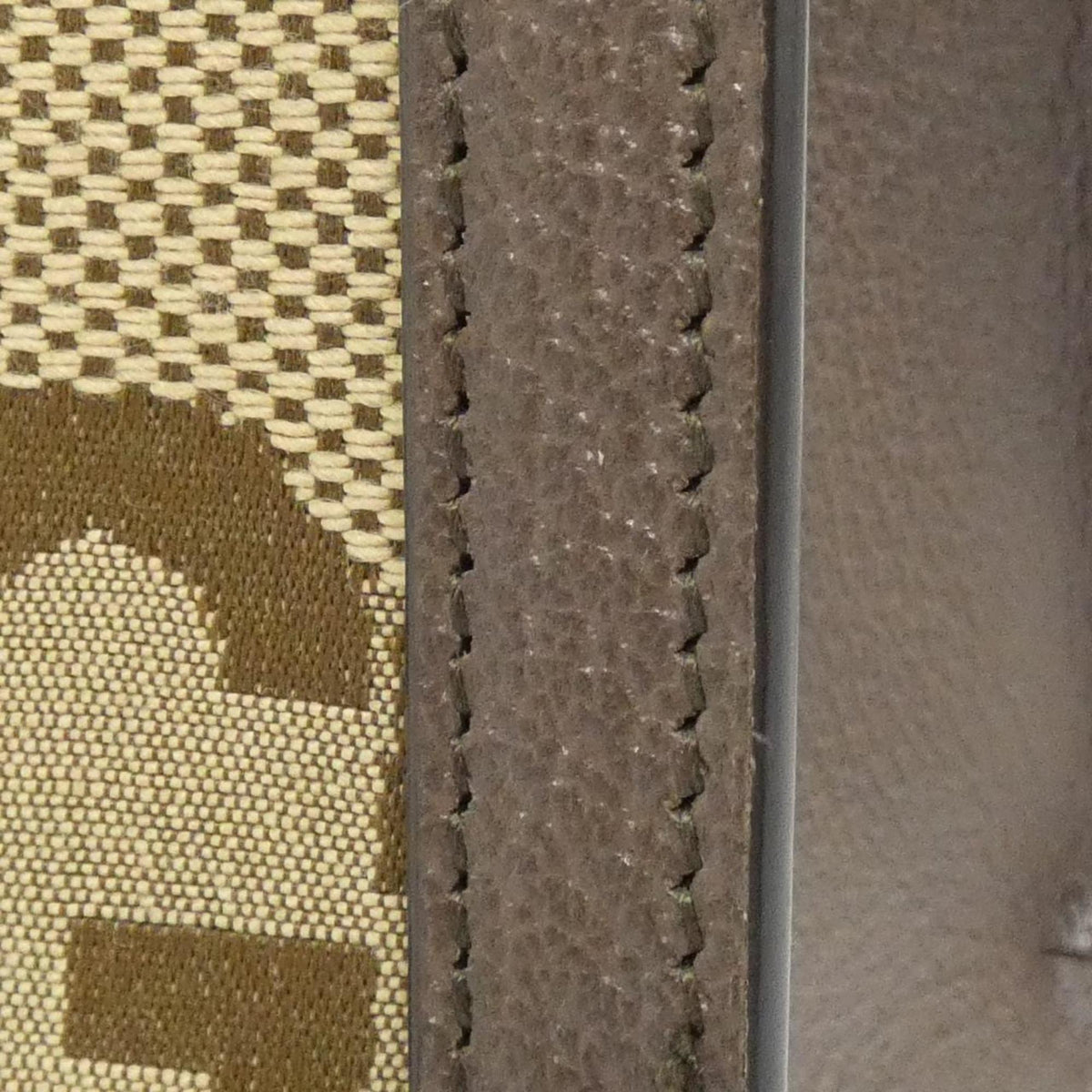 Gucci Gg Canvas Brown Camel Gg Canvas Leather Handbag (Pre-Owned)