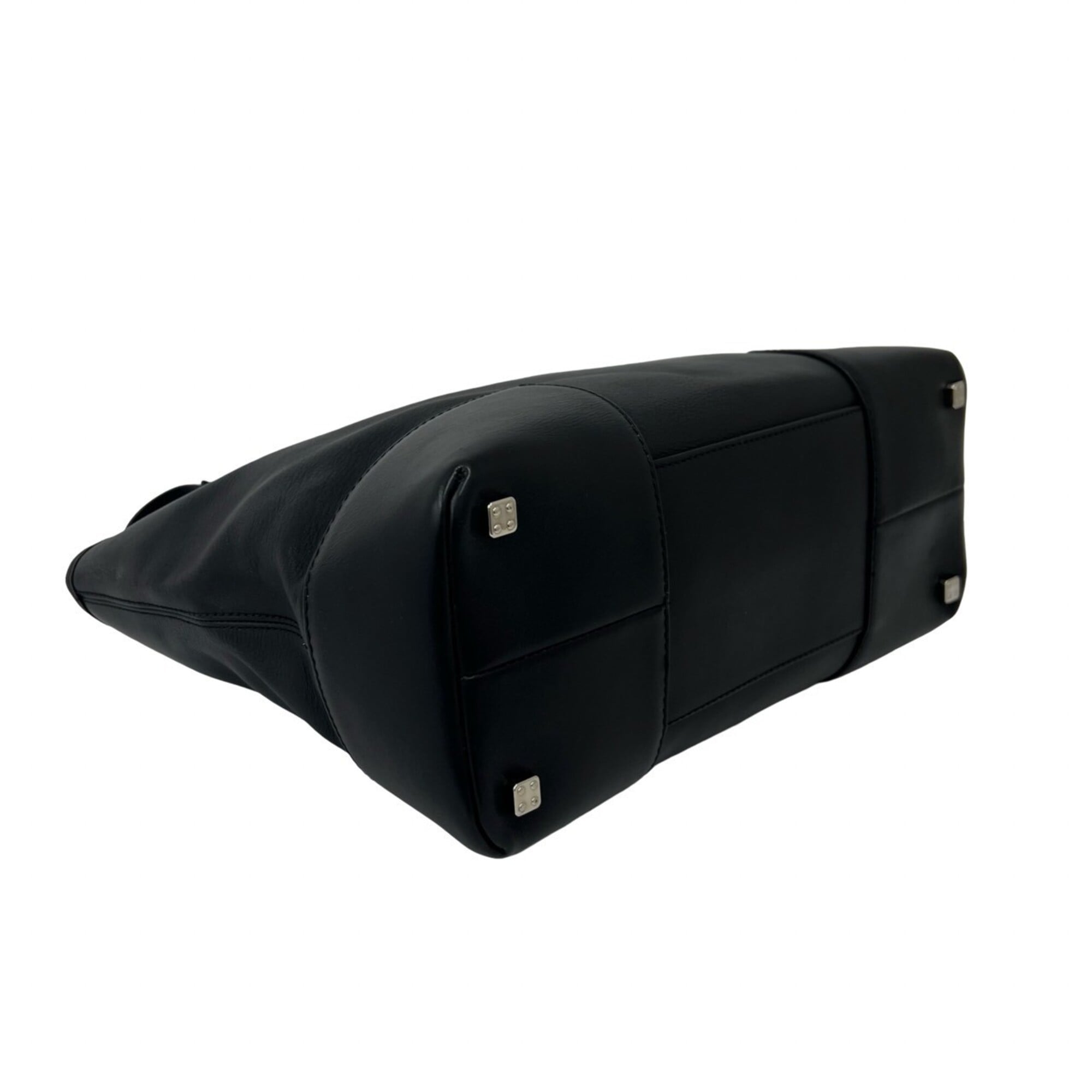 Loewe Black Leather Handbag Tote Bag (Pre-Owned)