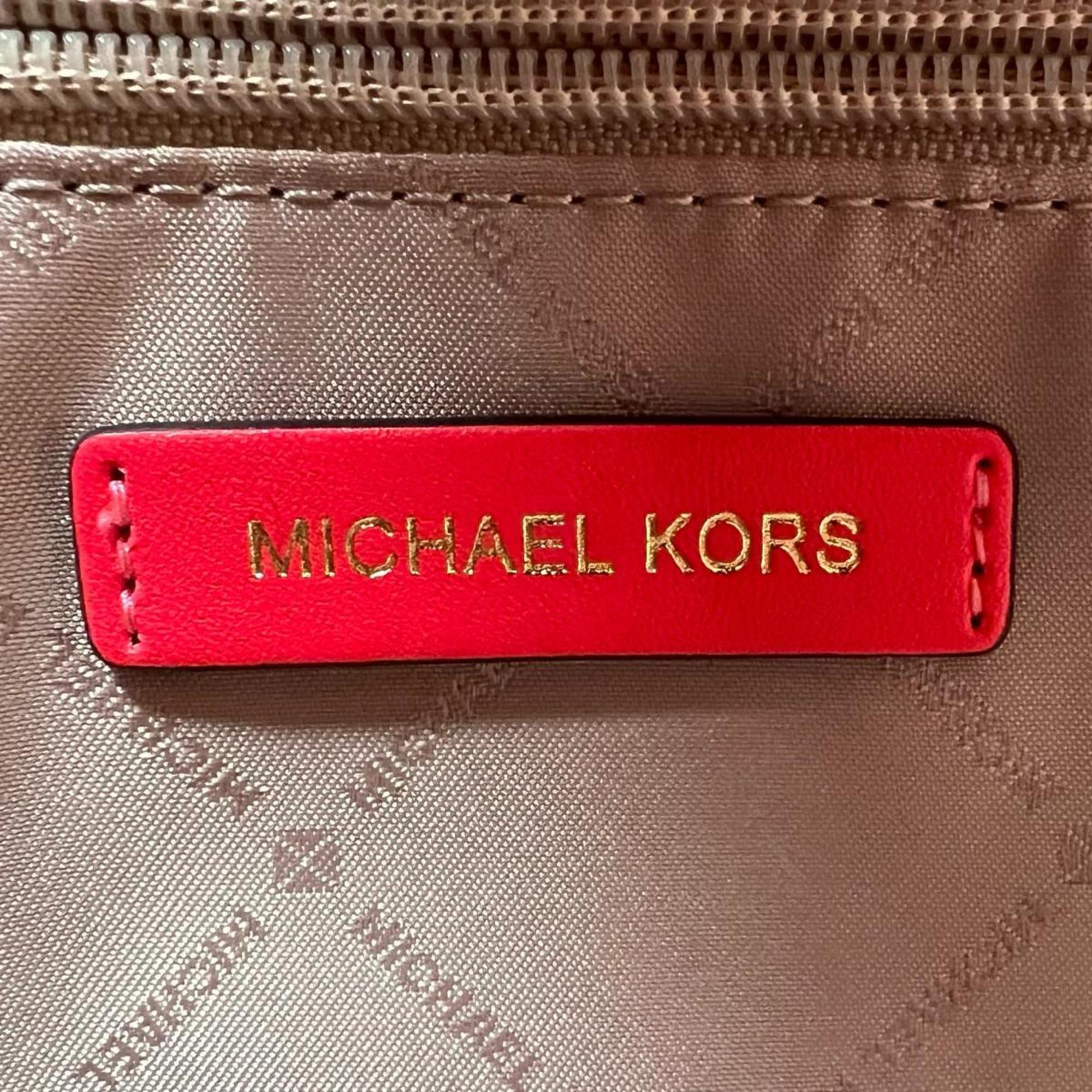 Michael Kors Pink Canvas Leather Handbag (Pre-Owned)