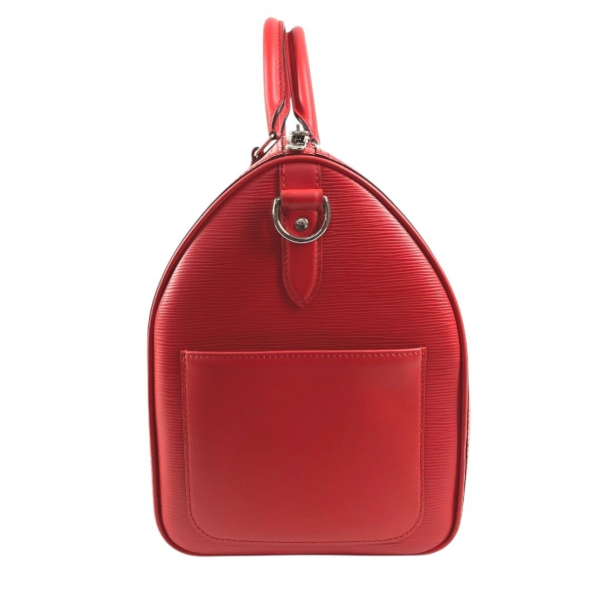 Louis Vuitton Red Color White Epi Leather Boston Bag (Pre-Owned)