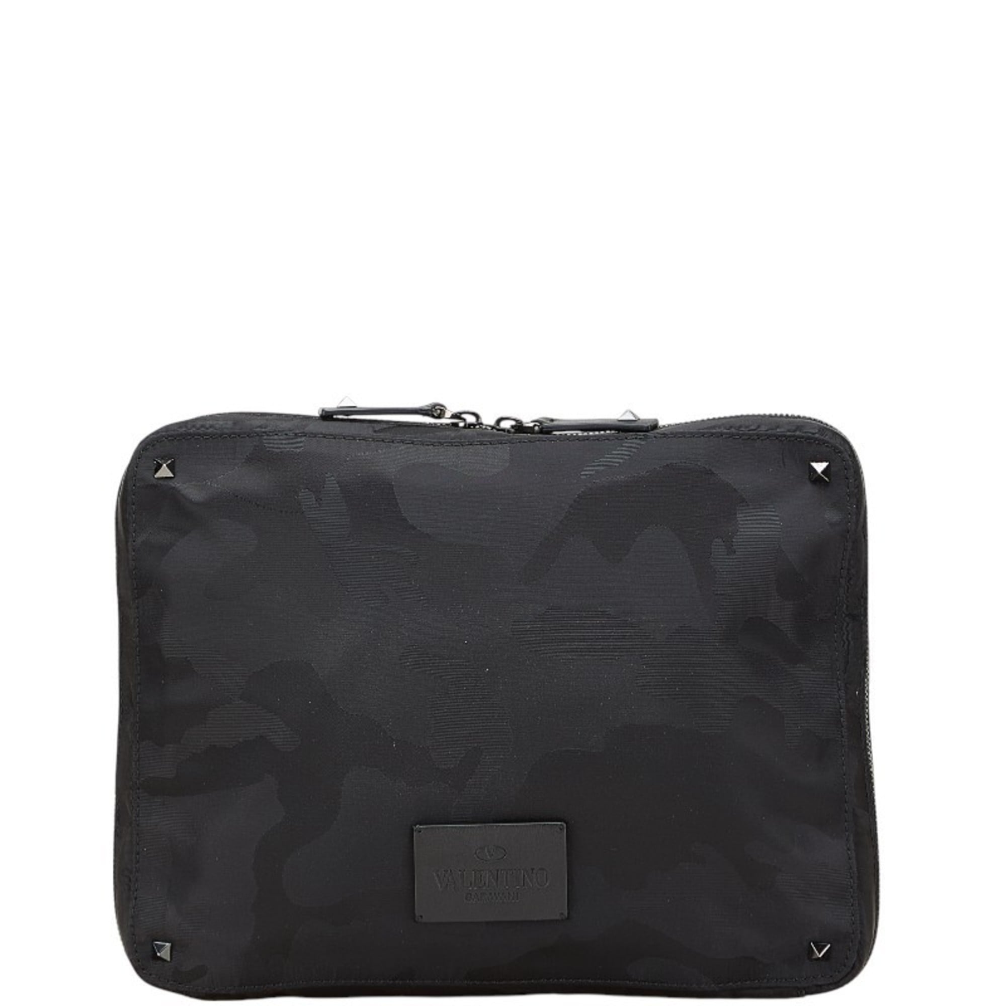 Valentino Black Nylon Clutch Bag (Pre-Owned)