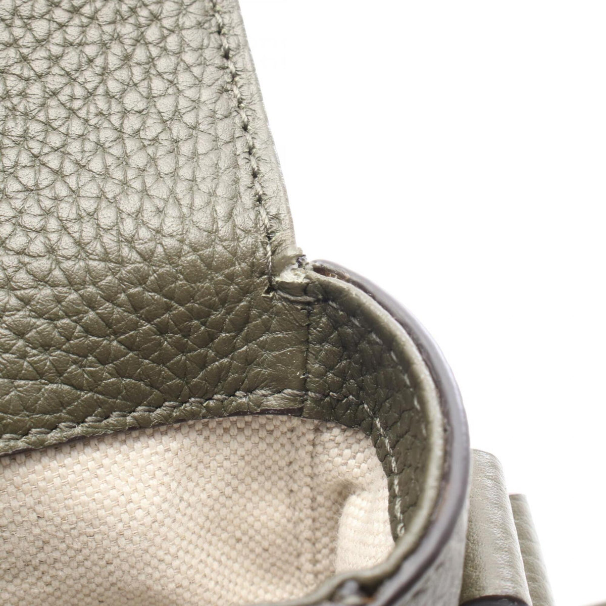 Gucci Khaki Leather Messenger Bag Shoulder Bag (Pre-Owned)