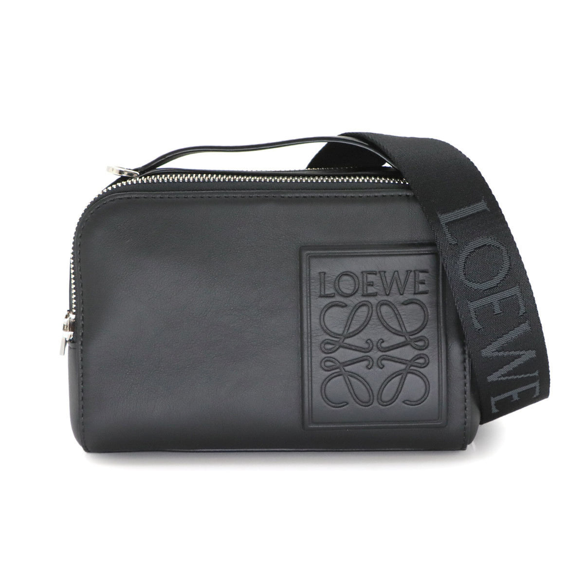 Loewe Black Leather Handbag Shoulder Bag Sling Bag (Pre-Owned)