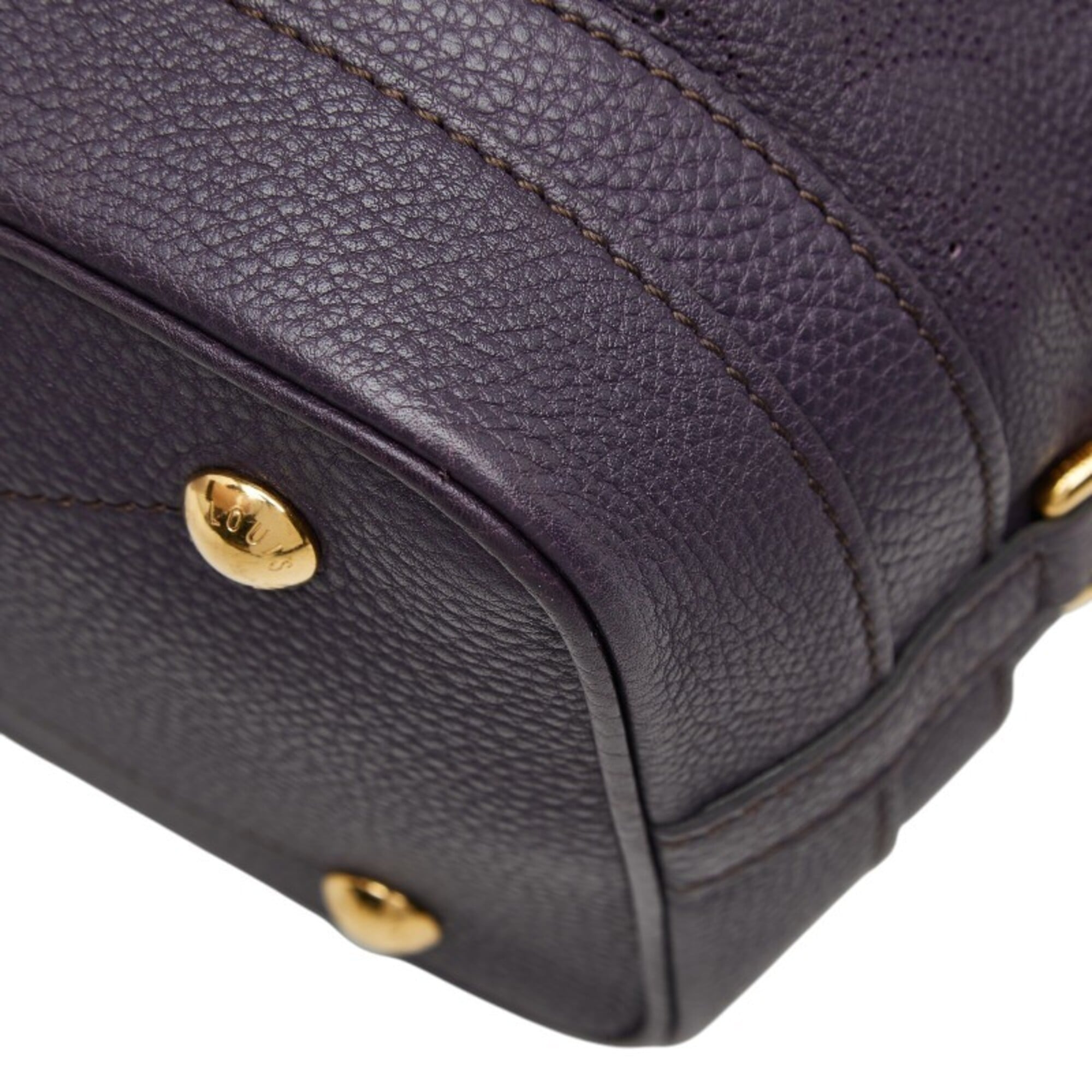 Louis Vuitton Purple Leather Handbag Shoulder Bag (Pre-Owned)