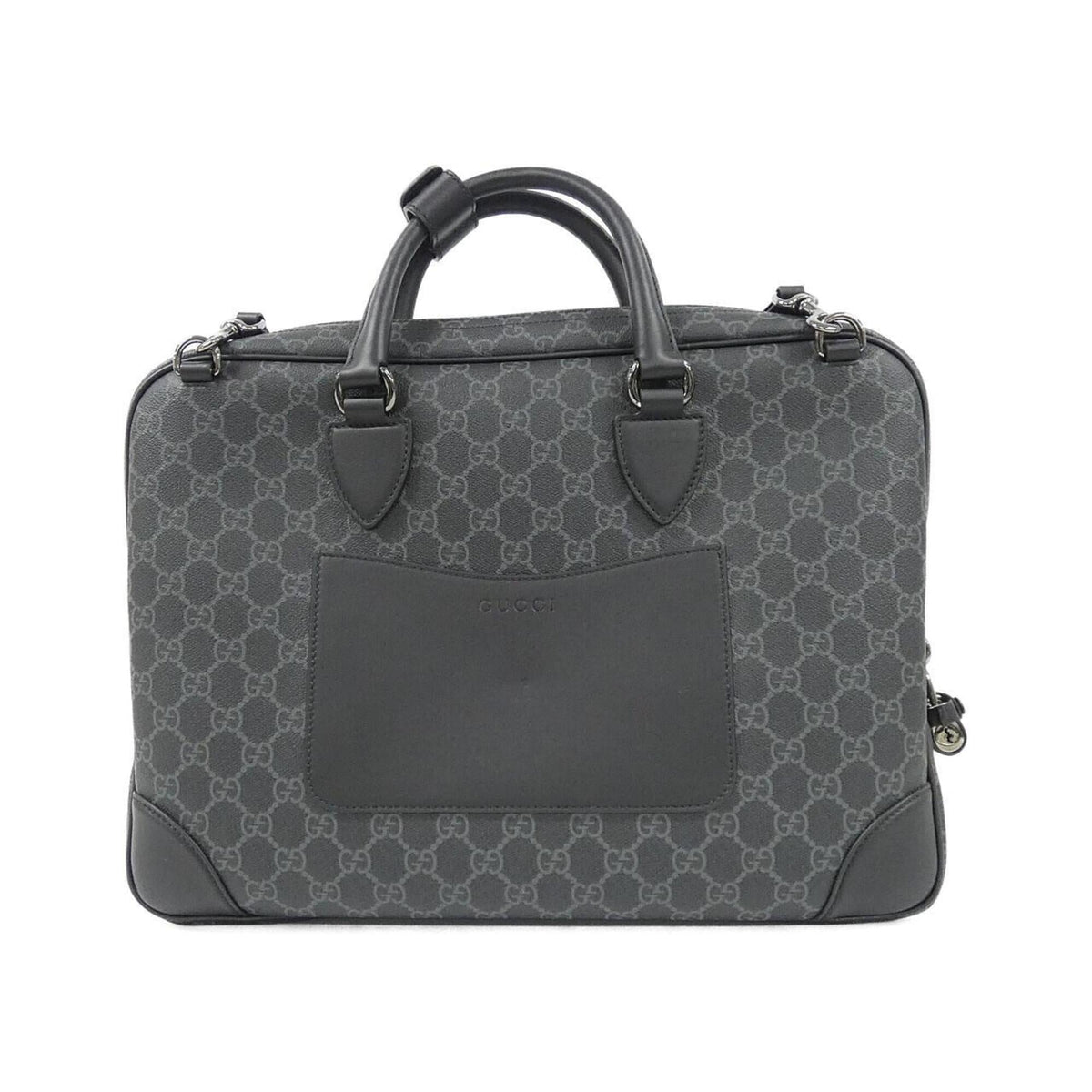 Gucci Black Coated Canvas Handbag (Pre-Owned)