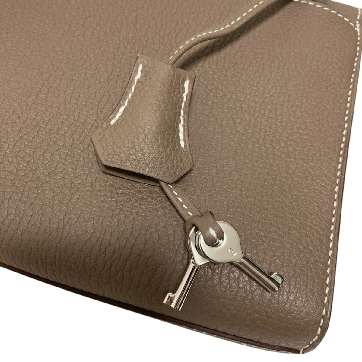 Hermes Sac A Depeche Etoupe Gray Shoulder Bag (Pre-Owned)