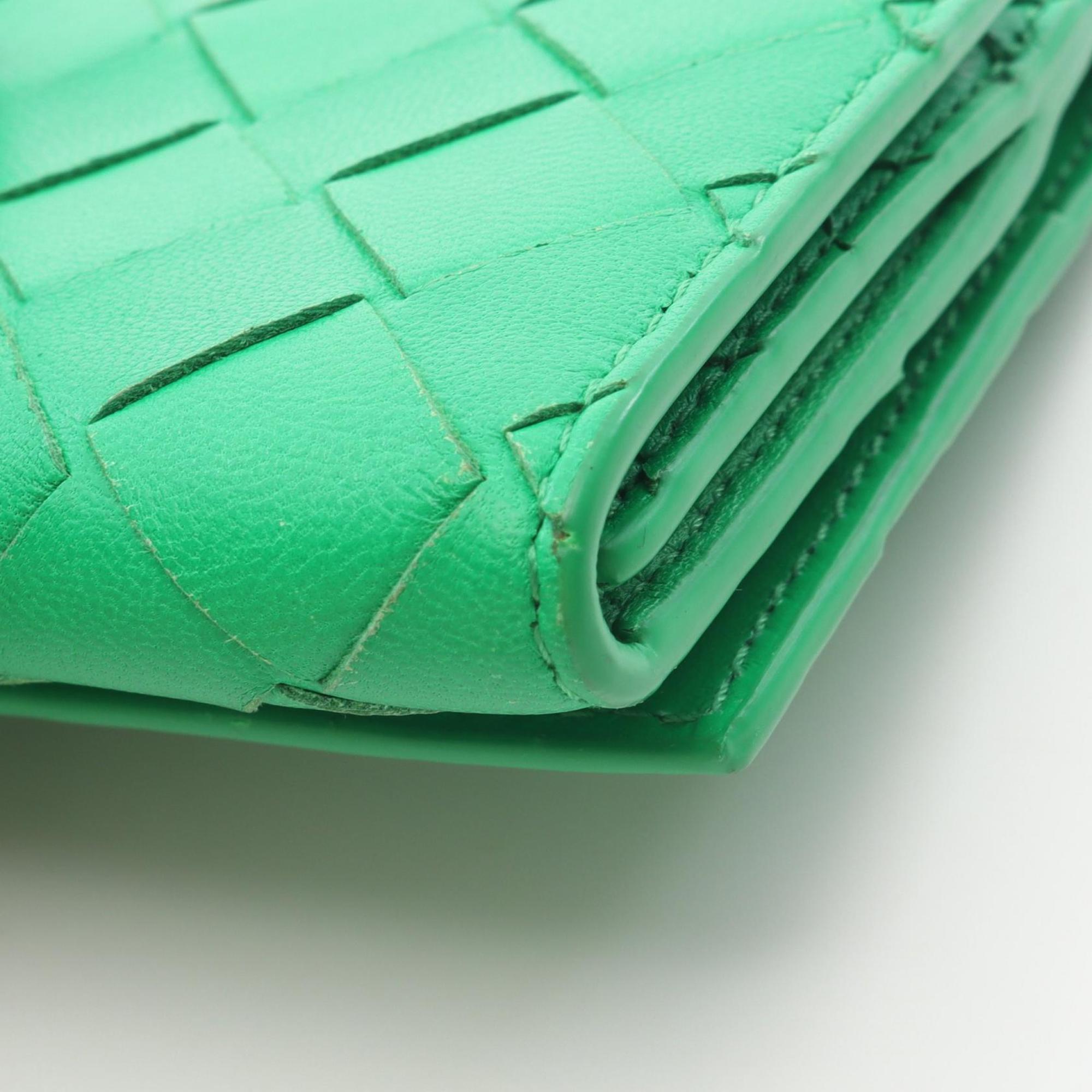 Bottega Veneta Green Leather Coin Purse/Coin Case (Pre-Owned)
