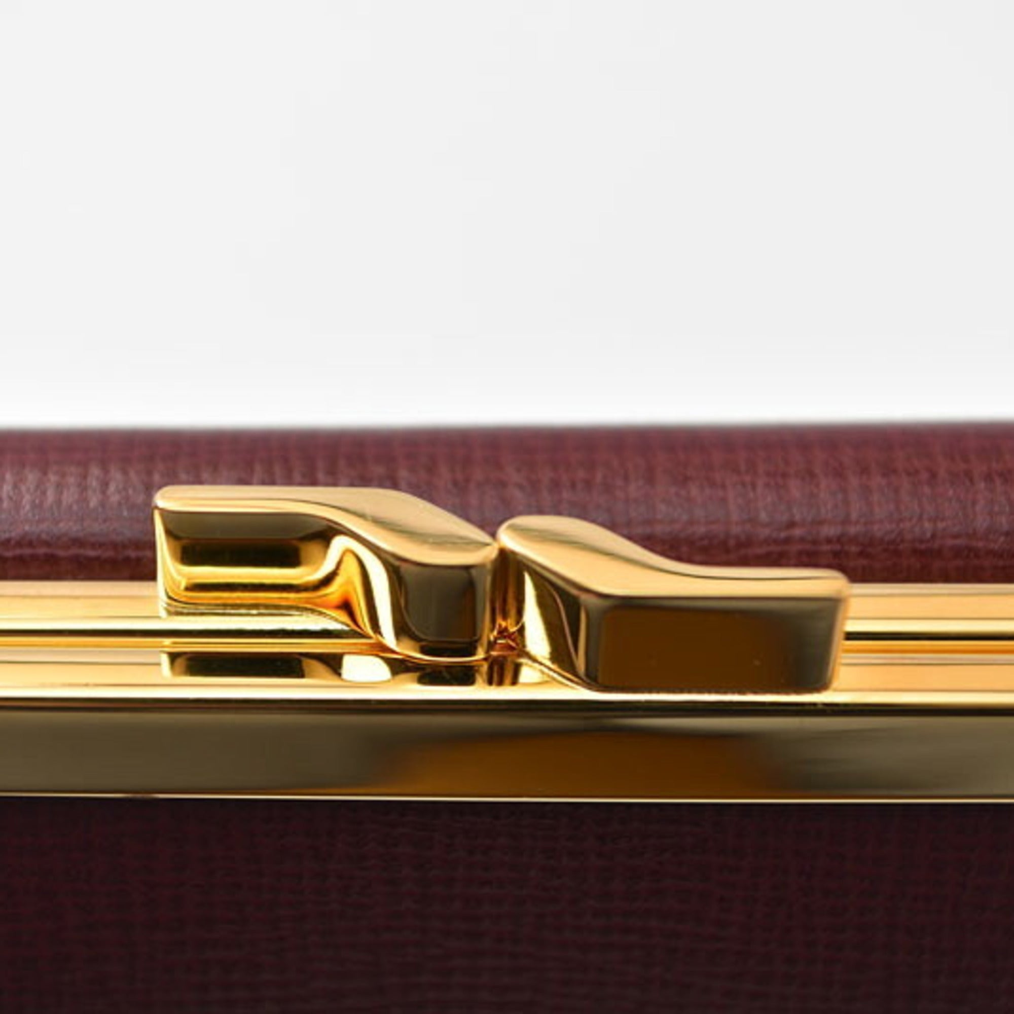 Cartier Bordeaux Leather Wallet (Tri-Fold) (Pre-Owned)