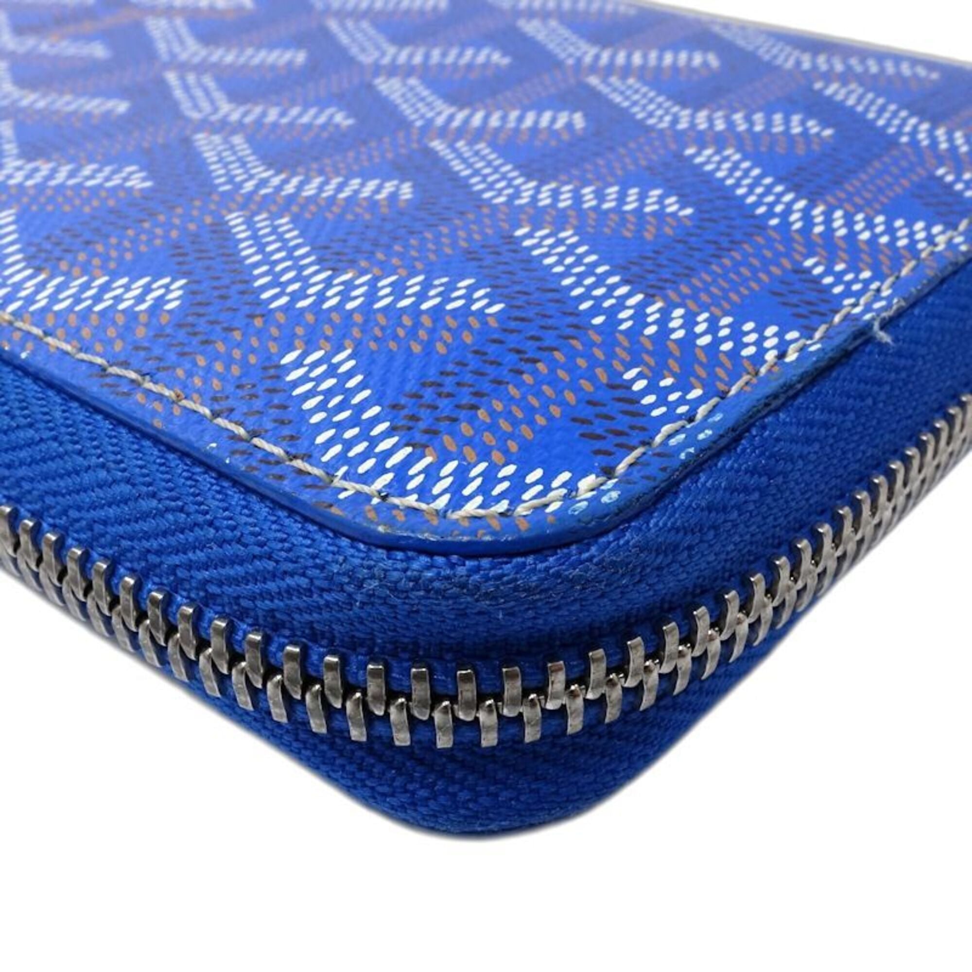 Goyard Sky Blue Leather Long Wallet (Bi-Fold) (Pre-Owned)