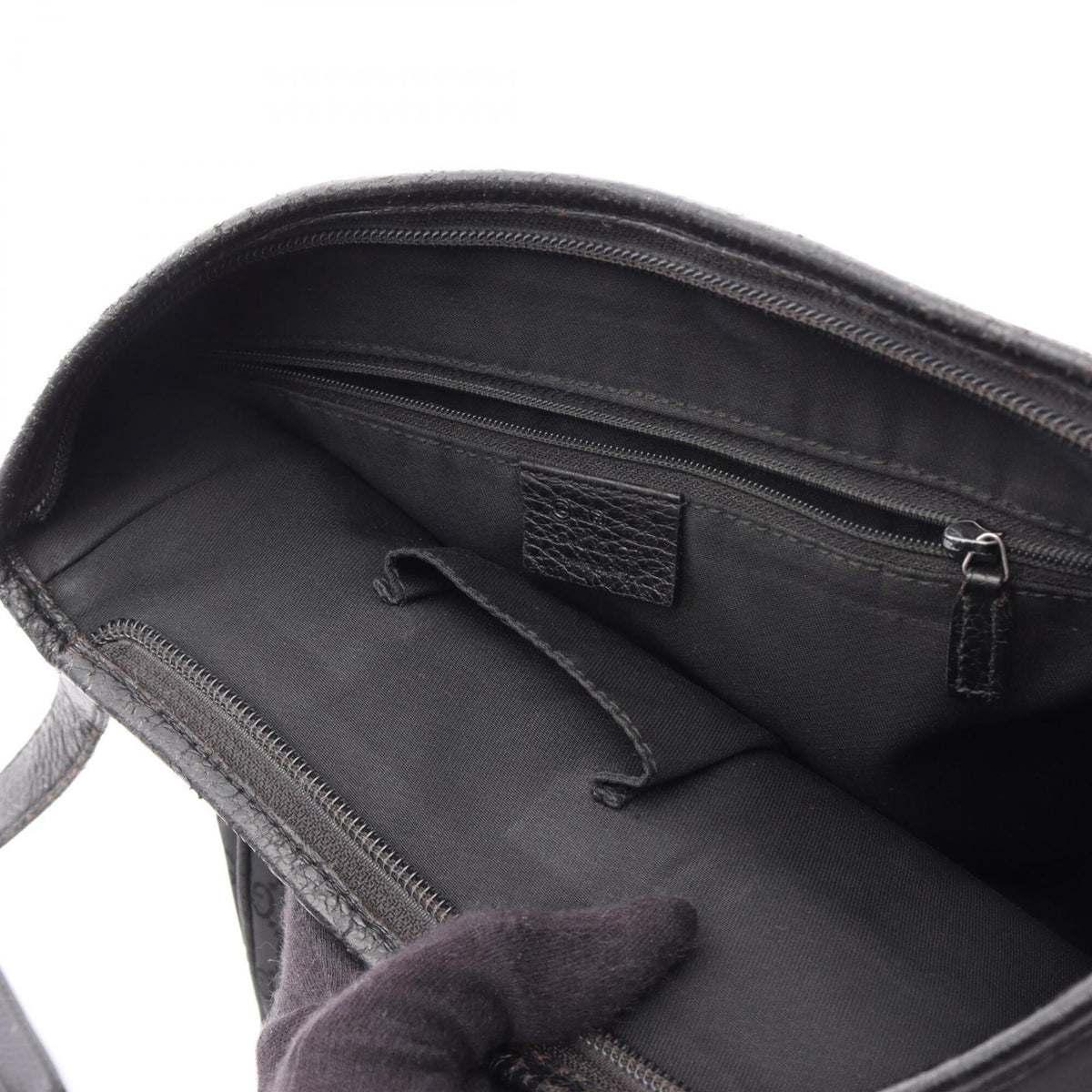 Gucci Black Nylon Leather Shoulder Bag (Pre-Owned)