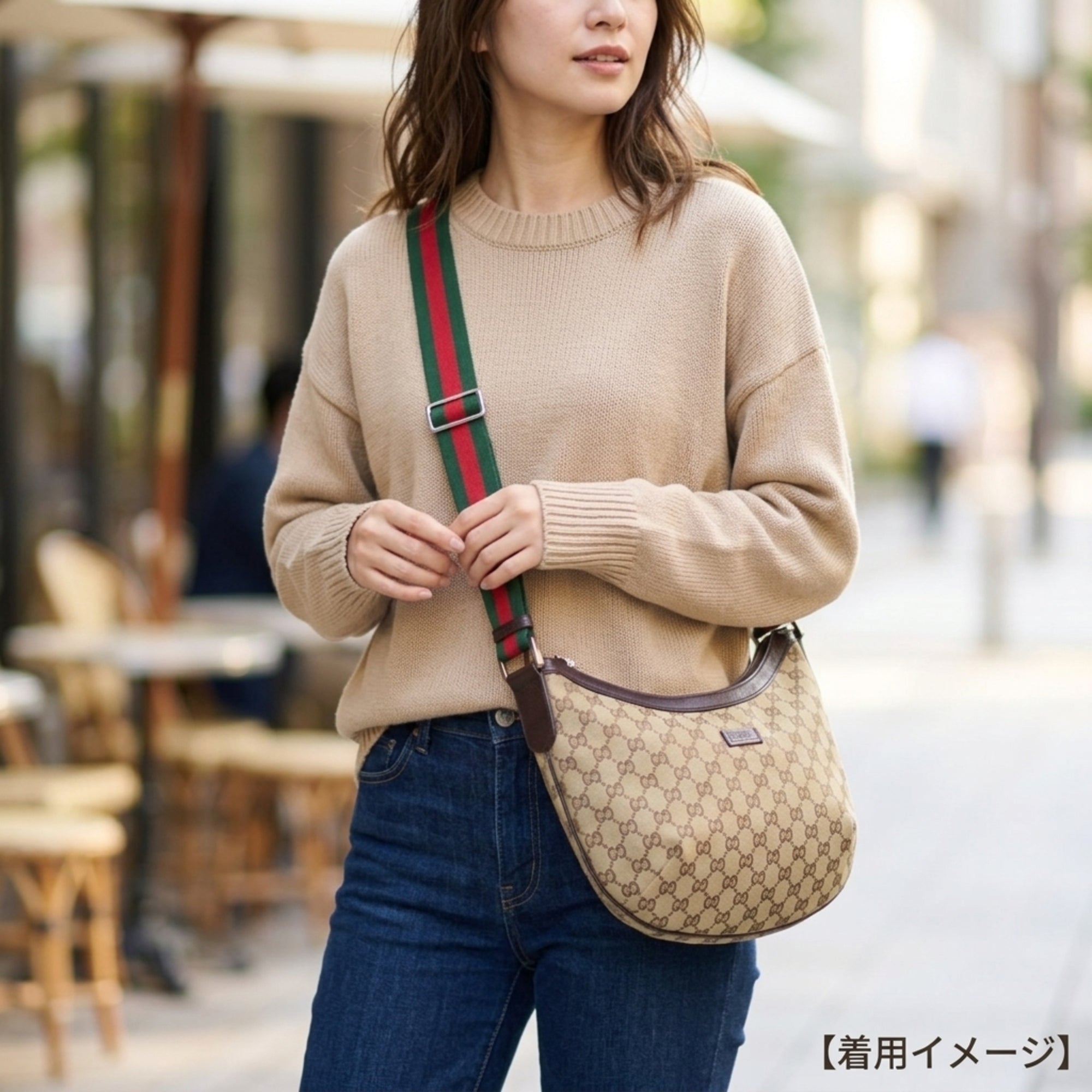 Gucci Sherry Line Beige Brown Gg Canvas Handbag Shoulder Bag (Pre-Owned)