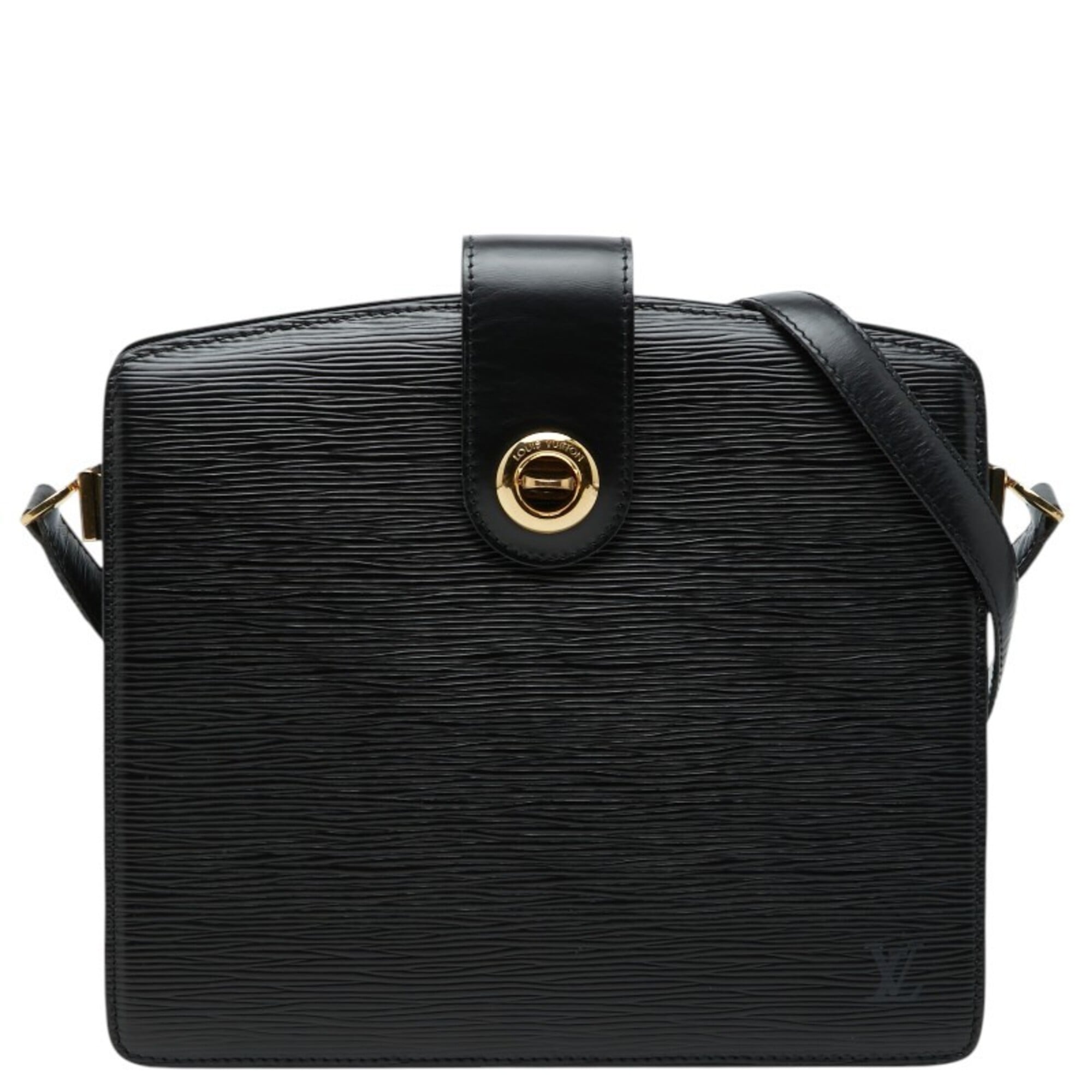 Louis Vuitton Black Noir Leather Shoulder Bag (Pre-Owned)