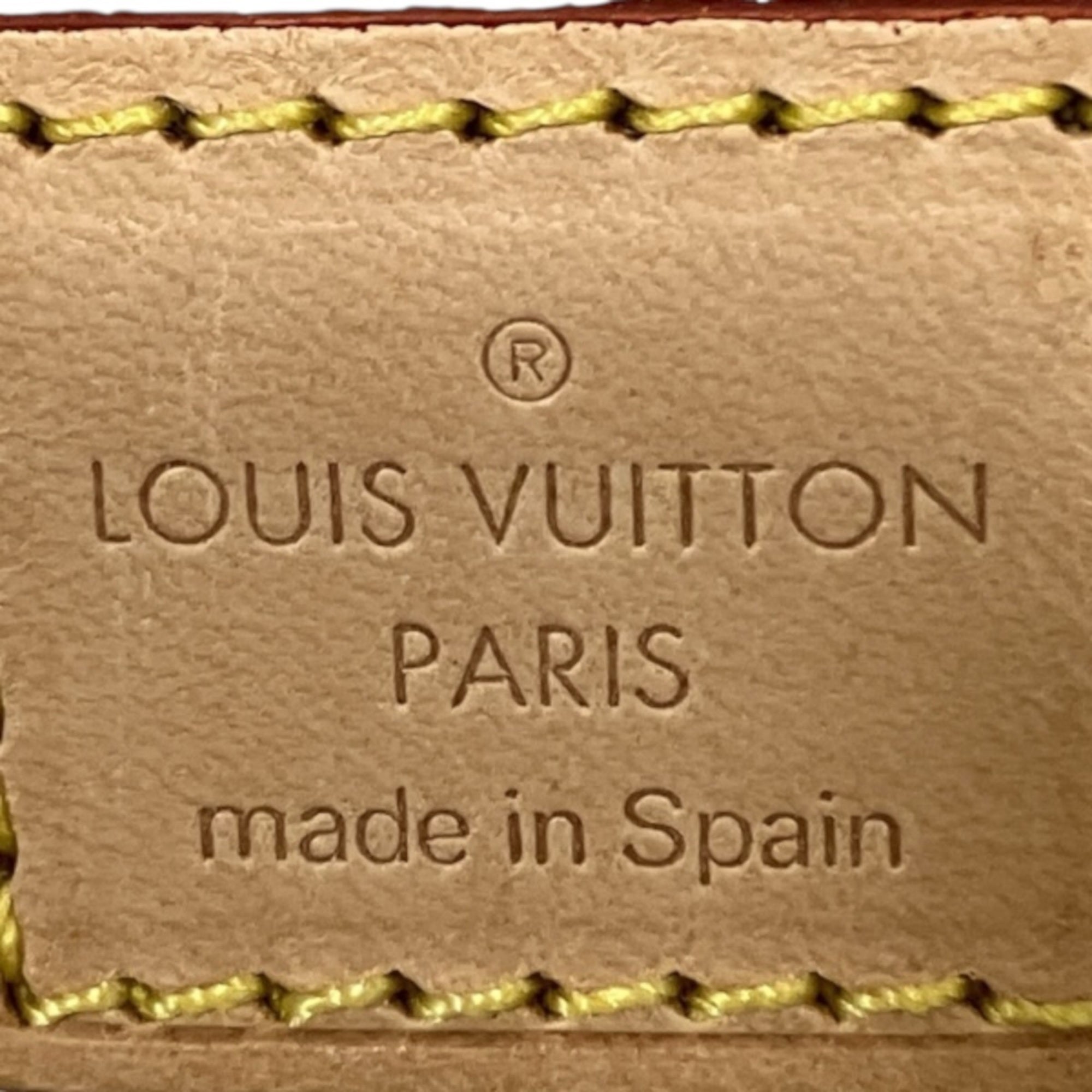 Louis Vuitton Beige Blue Gray Cotton Handbag (Pre-Owned)
