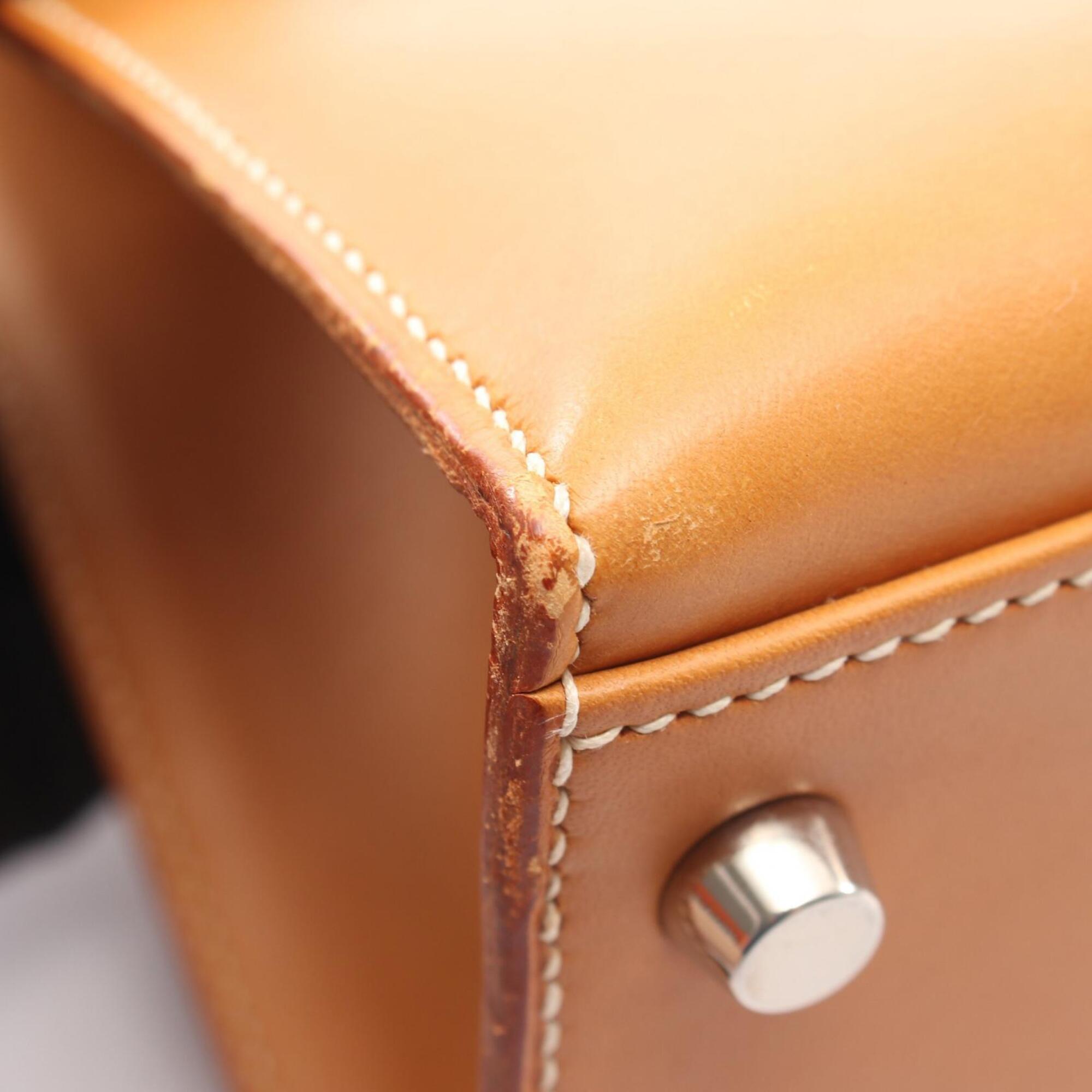Hermes Brown Chamonix Leather Handbag (Pre-Owned)