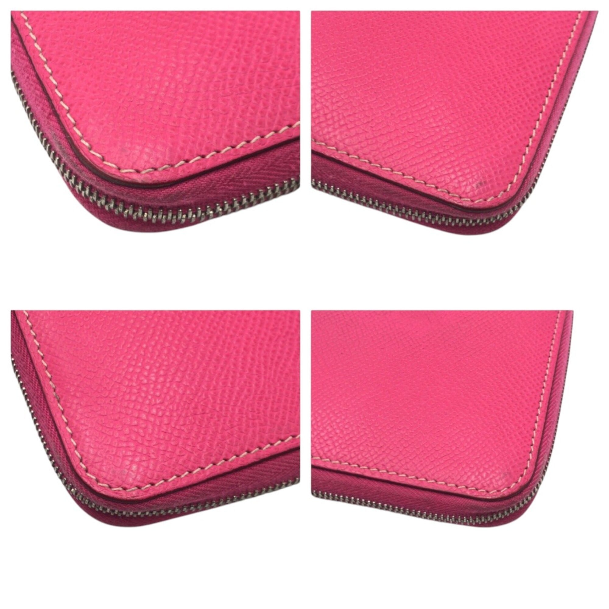 Hermes Pink Rose Tyrien Epsom Leather Long Wallet (Bi-Fold) (Pre-Owned)