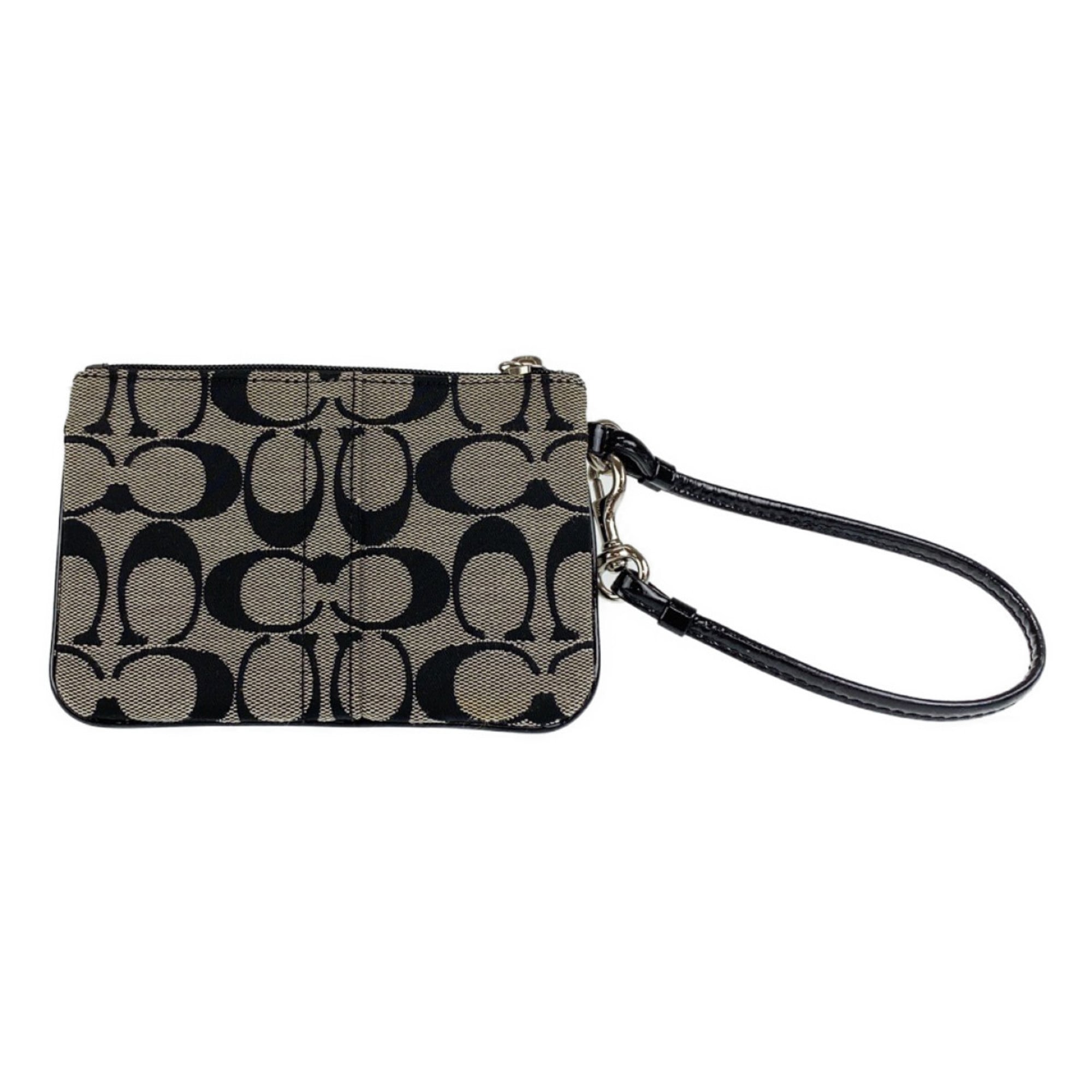 Coach Signature Black Canvas Pouch (Pre-Owned)
