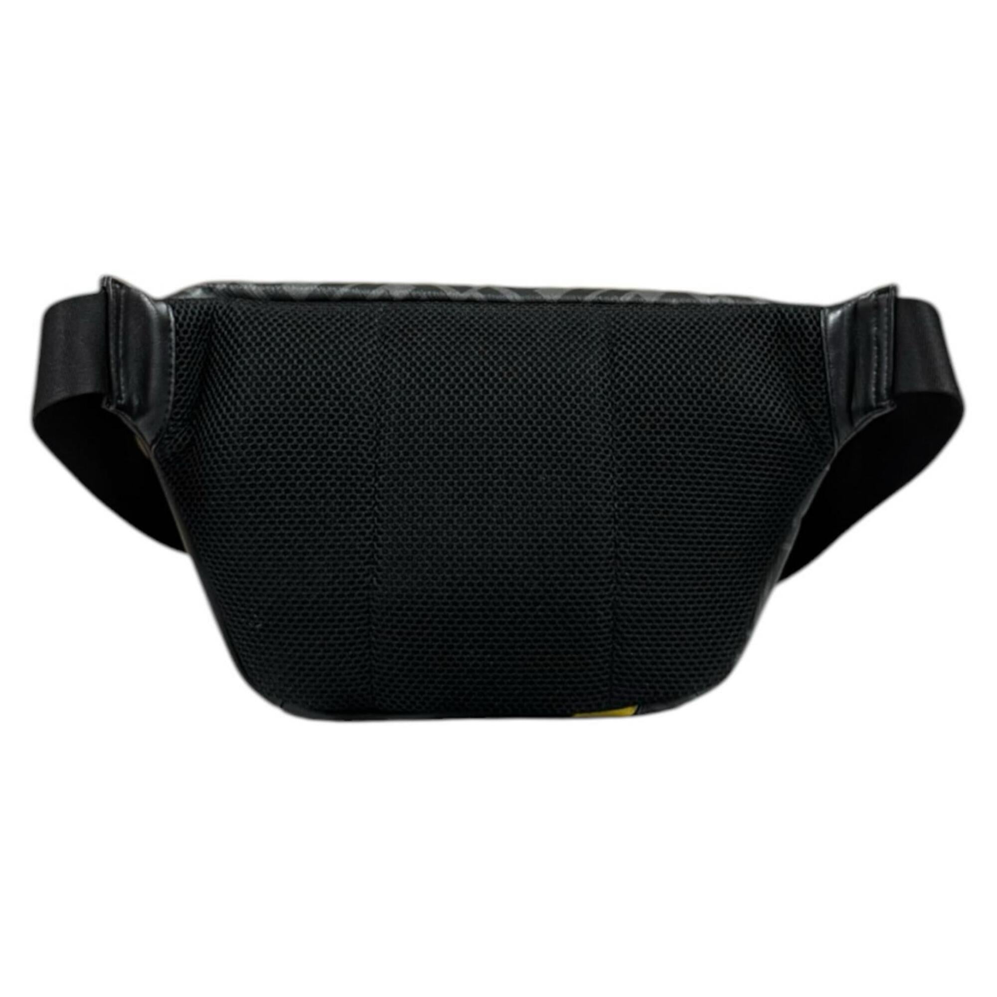 Fendi Zucca Black Gray Pvc Leather Fanny Pack (Pre-Owned)