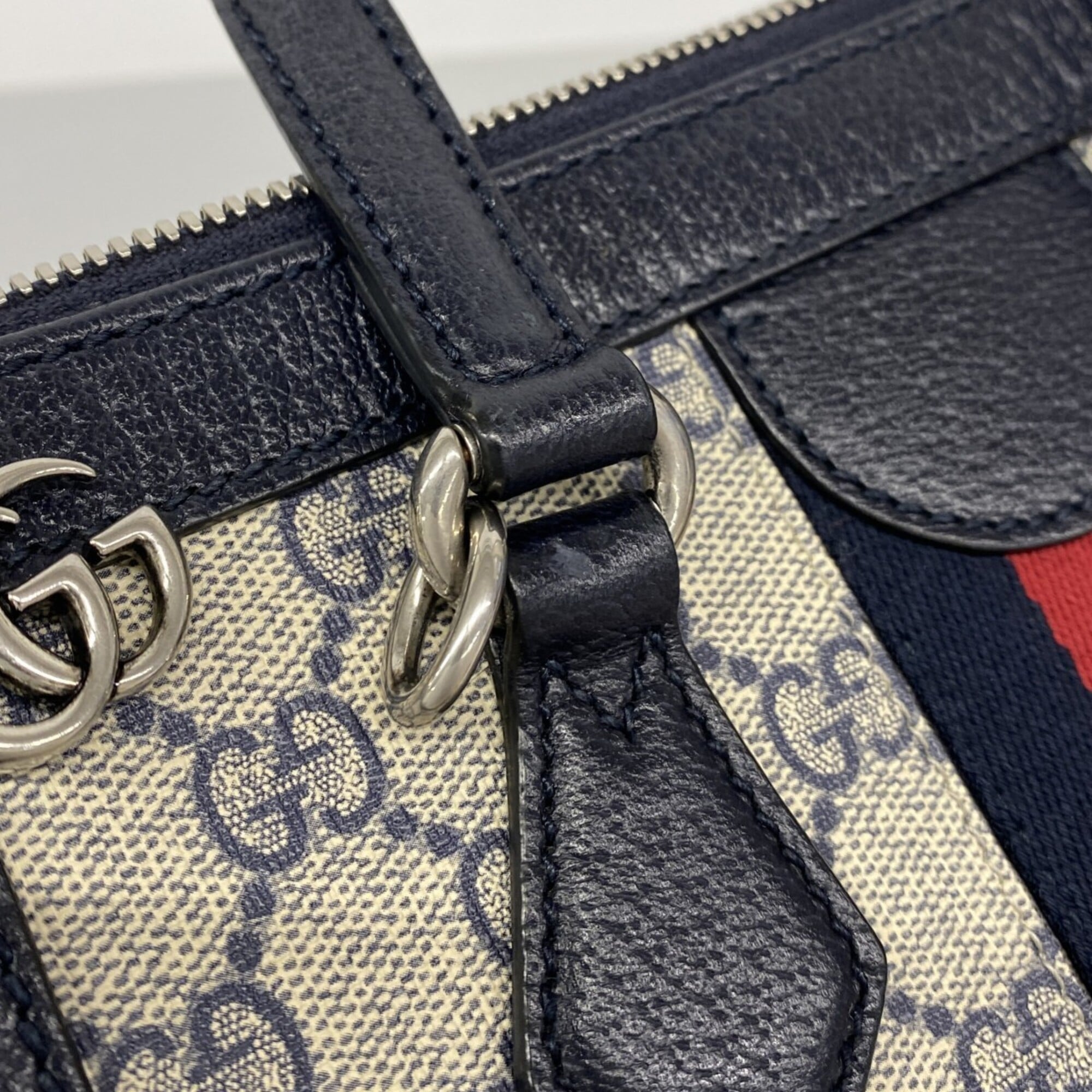 Gucci Navy Pvc Handbag (Pre-Owned)