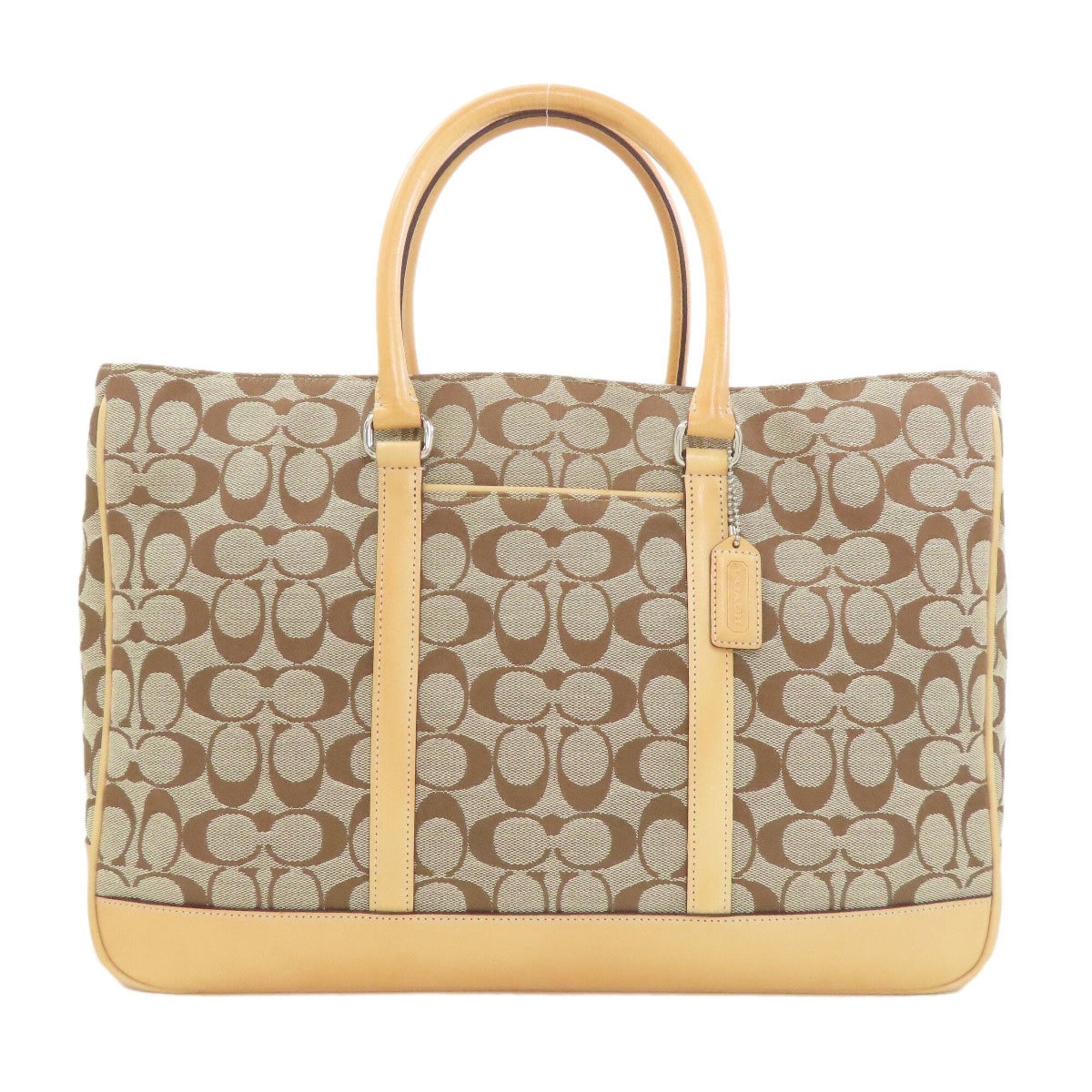 Coach Brown Canvas Tote Bag (Pre-Owned)