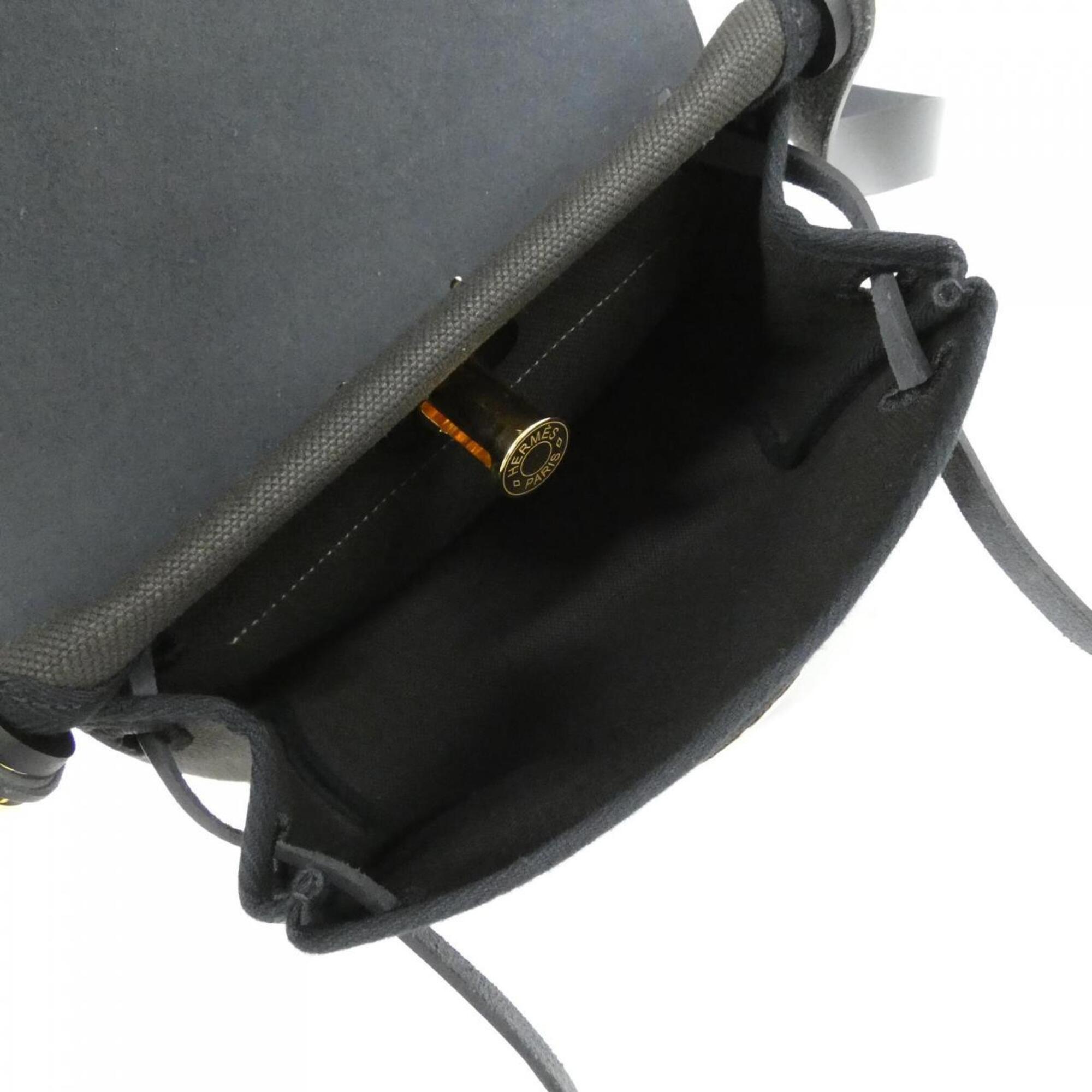 Hermes Black Vache Leather Leather Shoulder Bag (Pre-Owned)