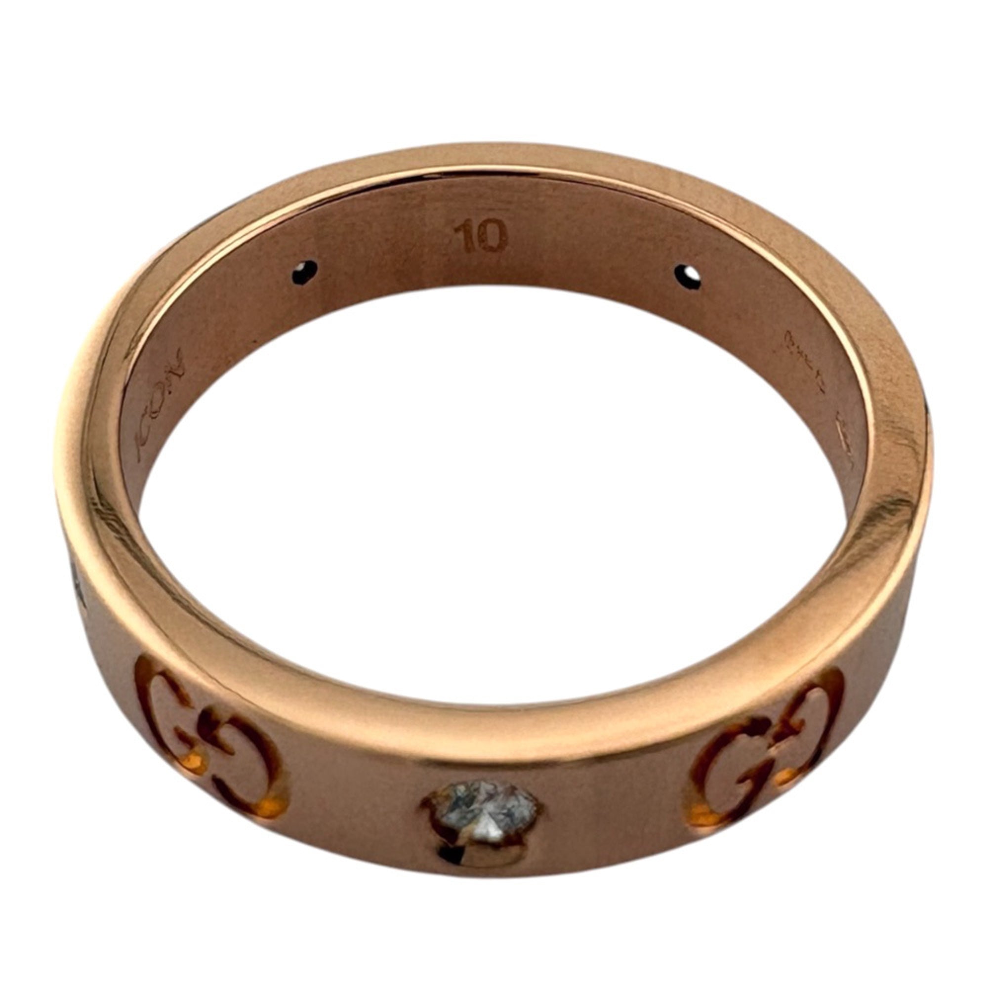 Gucci Pink Gold Pink Gold (18K) Band Ring (Pre-Owned)