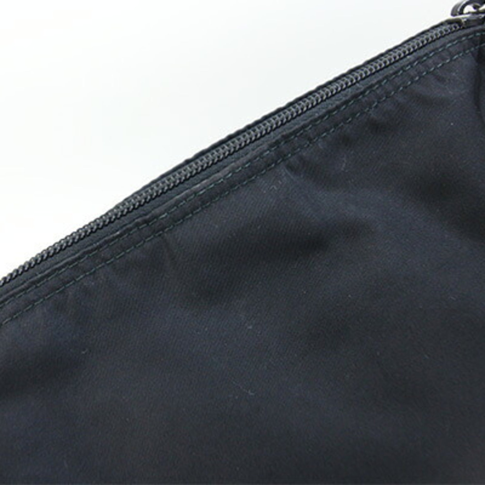 Prada Black White Nylon Handbag Pouch (Pre-Owned)