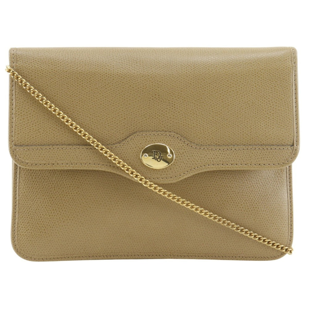 Christian Dior Beige Leather Shoulder Bag (Pre-Owned)