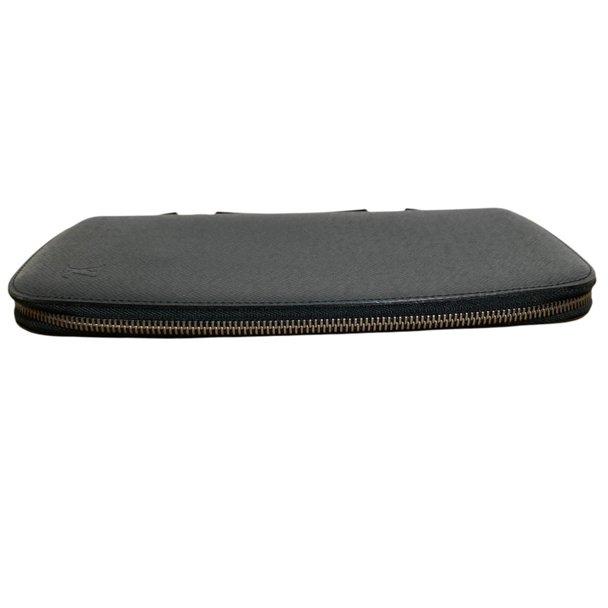 Louis Vuitton Ardoise Black Taiga Leather Long Wallet (Bi-Fold) (Pre-Owned)