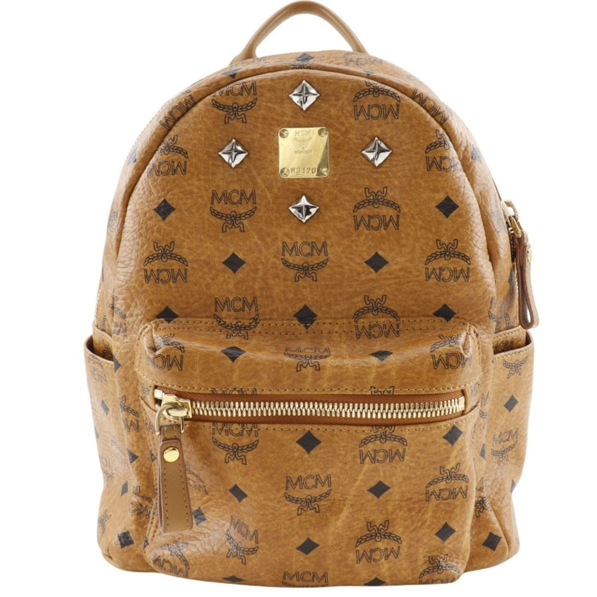Mcm Brown Pvc Backpack (Pre-Owned)