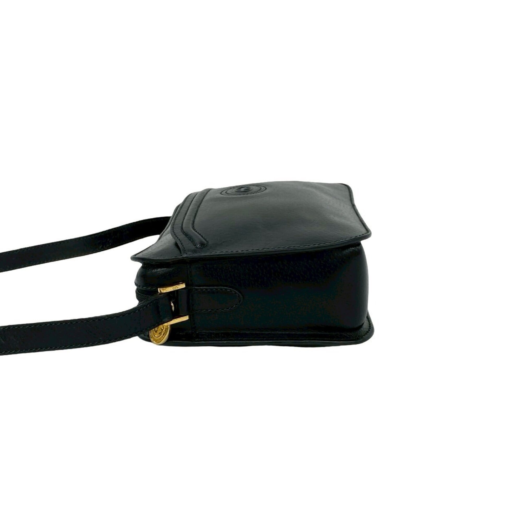 Gucci Black Leather Pochette Shoulder Bag (Pre-Owned)