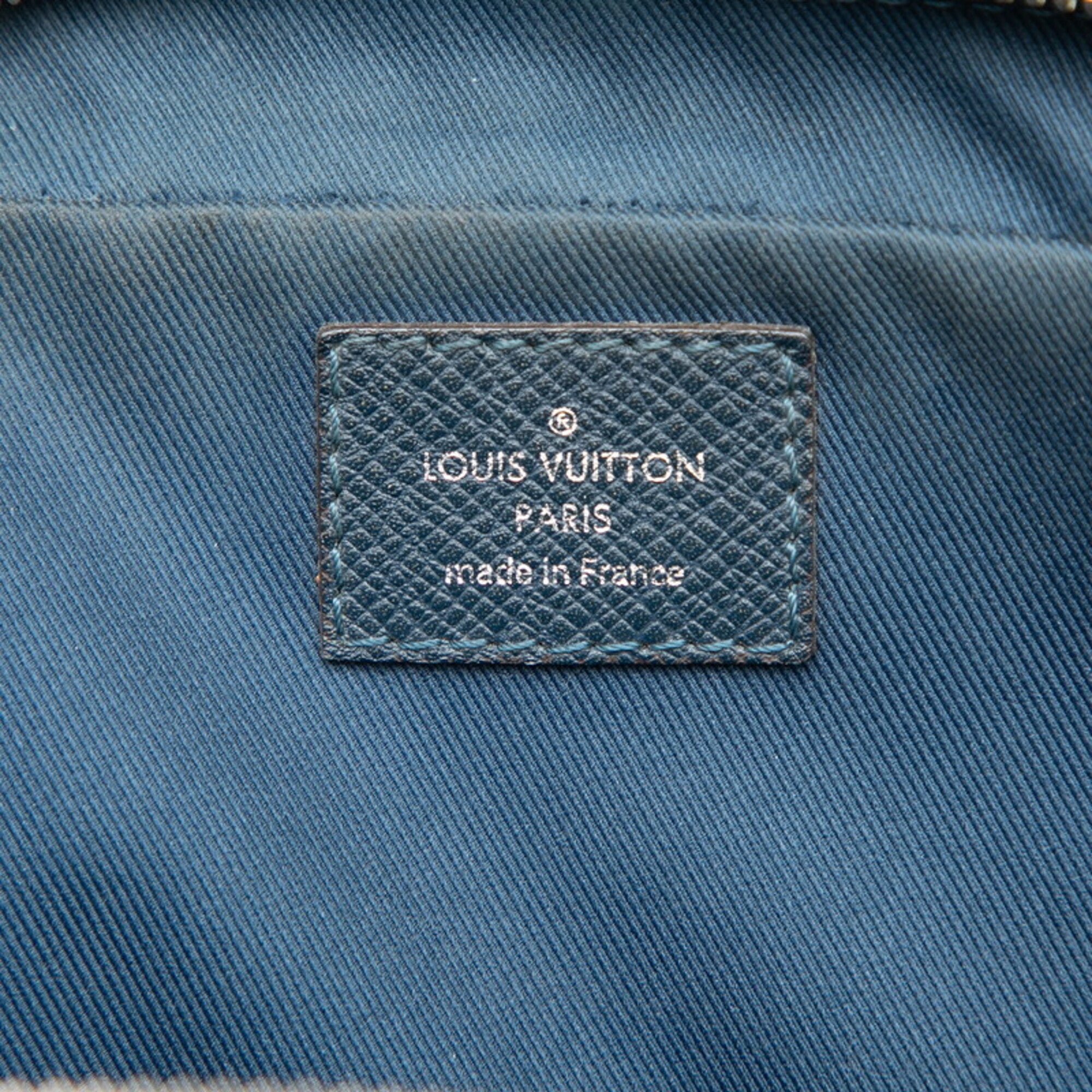 Louis Vuitton Navy Ocean Leather Briefcase Handbag (Pre-Owned)