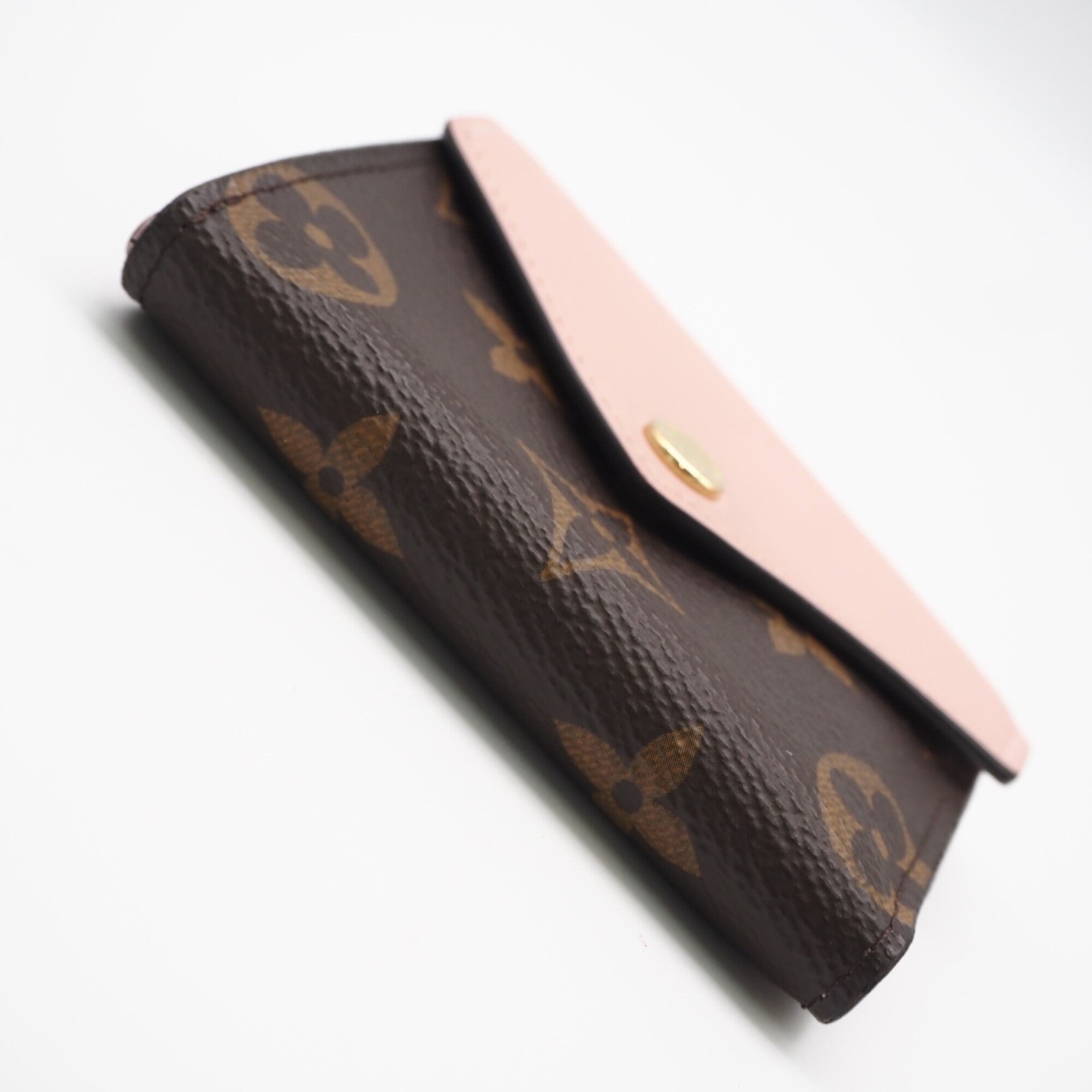Louis Vuitton Monogram Beige Brown Pink Coated Canvas Wallet (Tri-Fold) (Pre-Owned)