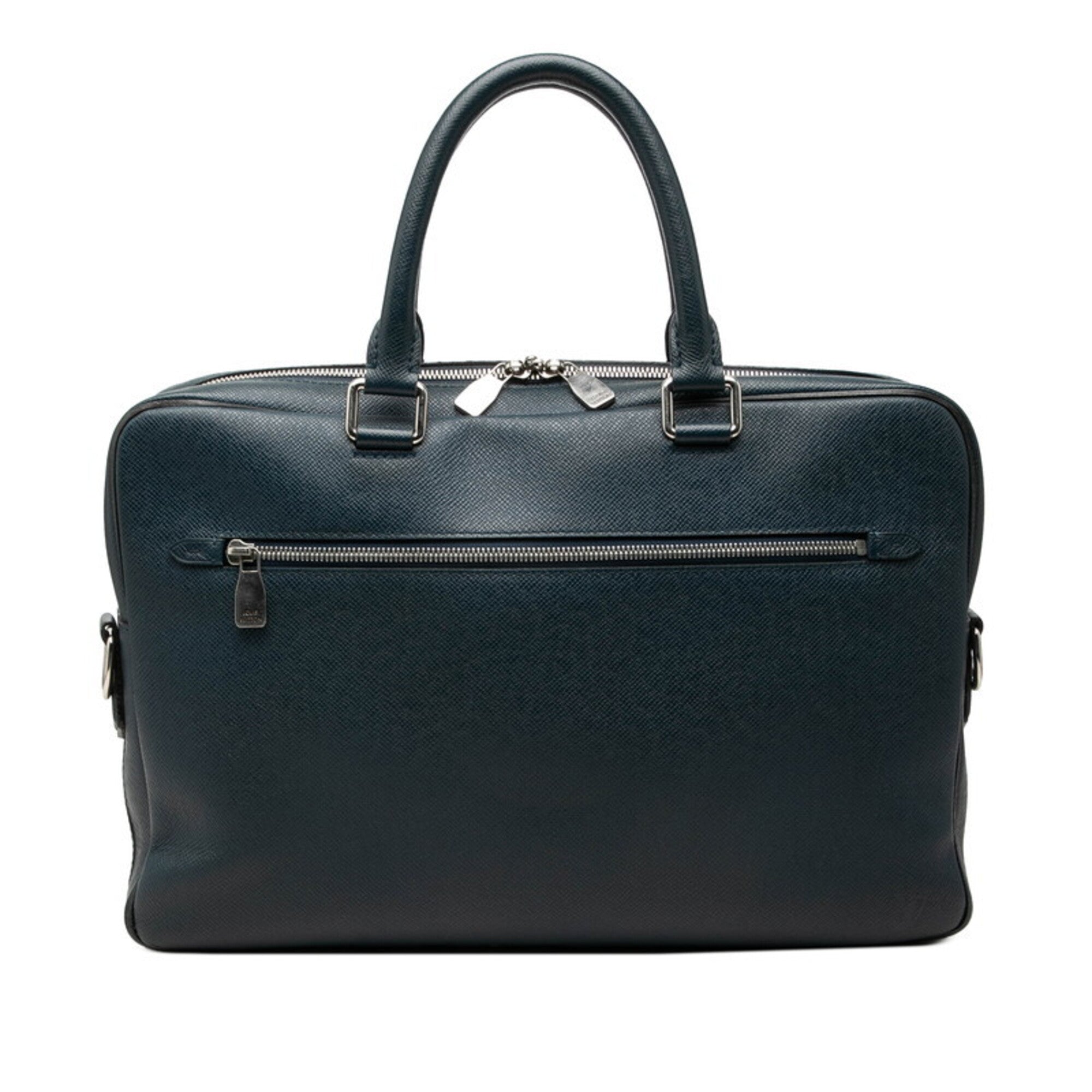 Louis Vuitton Navy Ocean Leather Briefcase Handbag (Pre-Owned)
