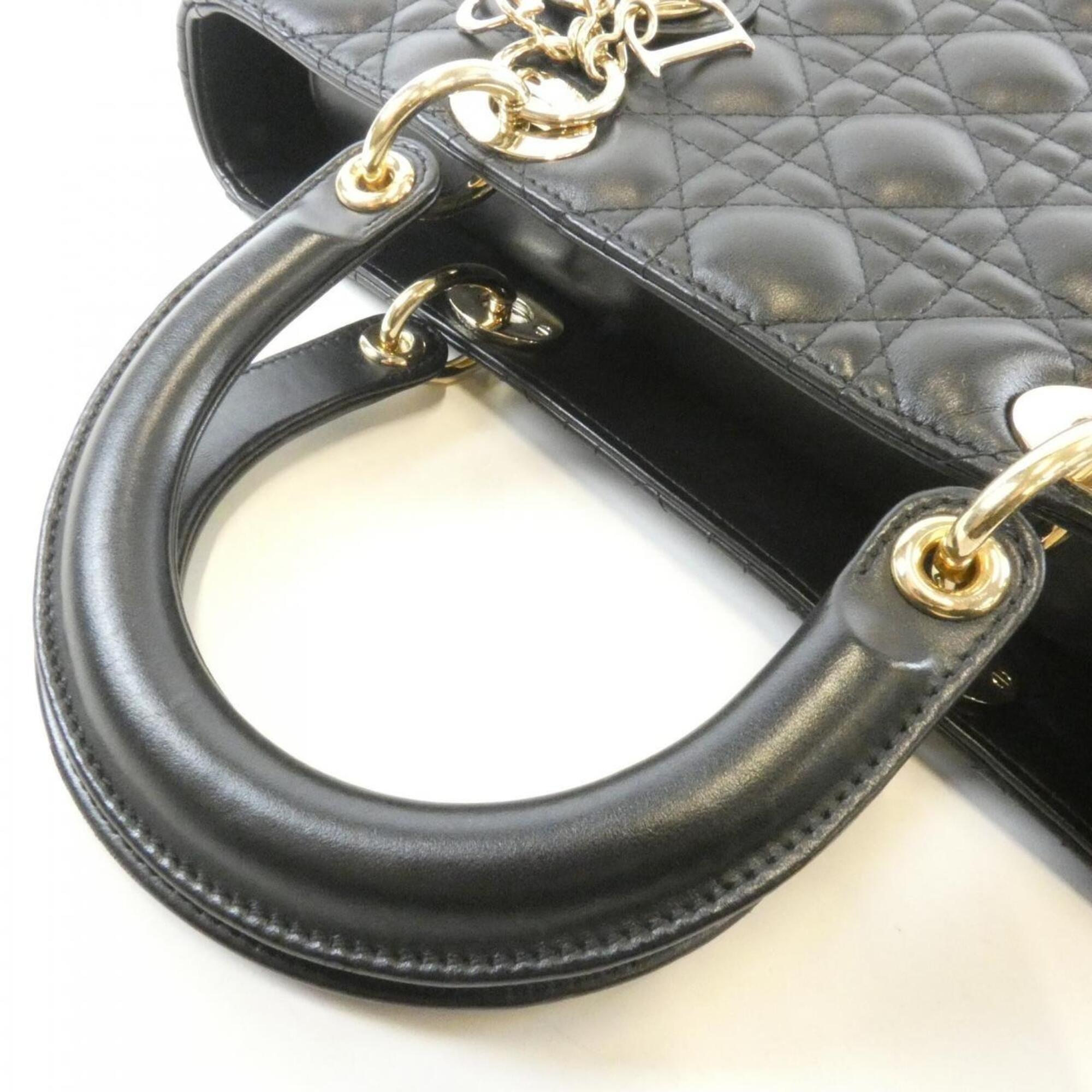 Christian Dior Black Leather Handbag (Pre-Owned)
