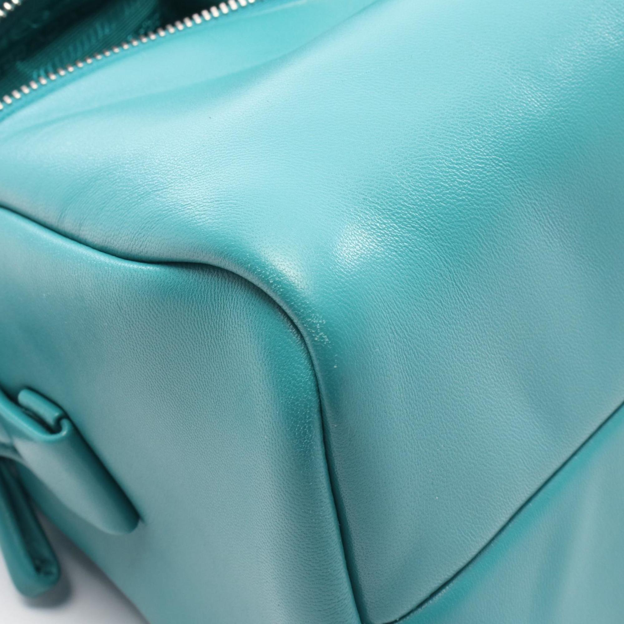Prada Green Leather Shoulder Bag (Pre-Owned)