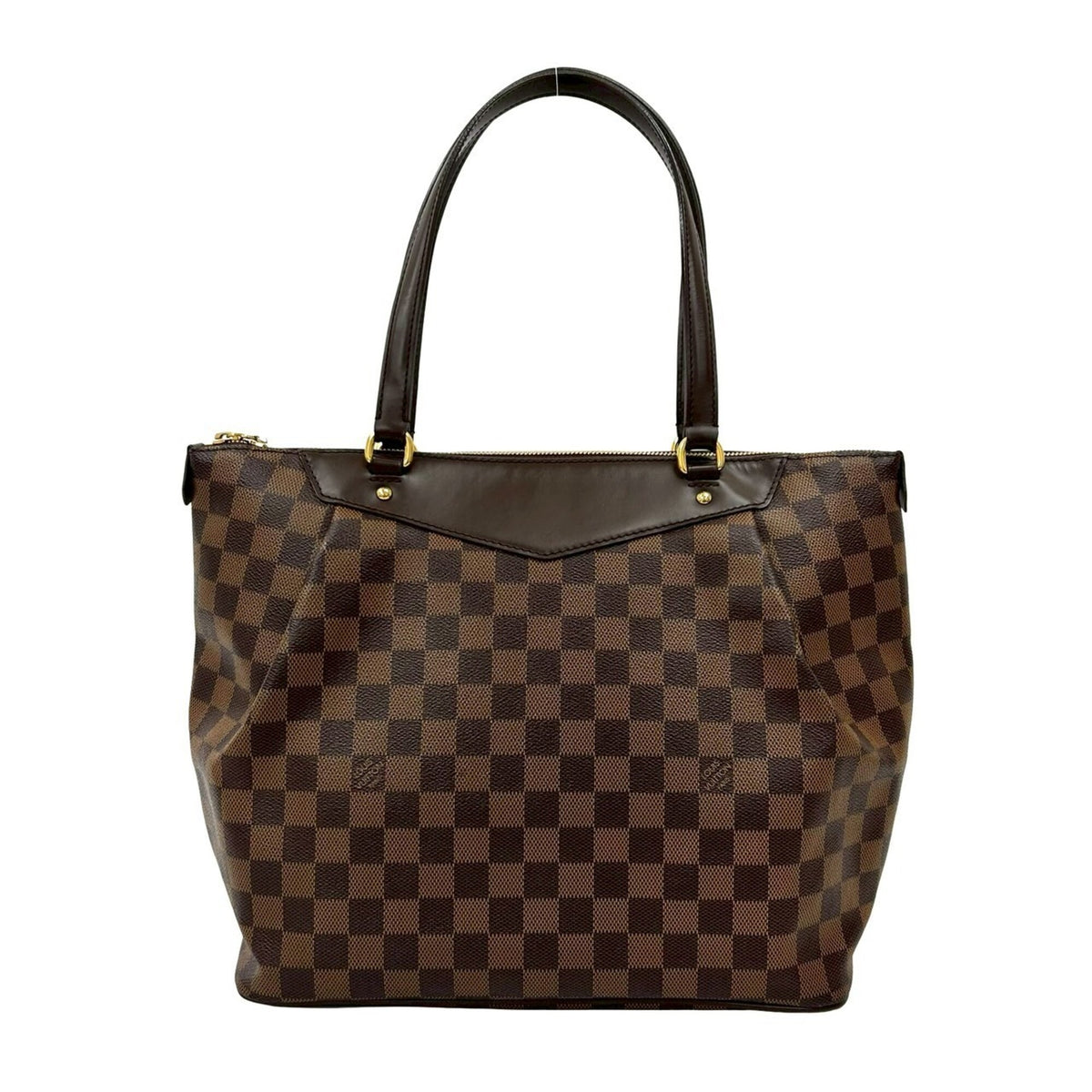 Louis Vuitton Brown Leather Pvc Handbag Shoulder Bag Tote Bag (Pre-Owned)