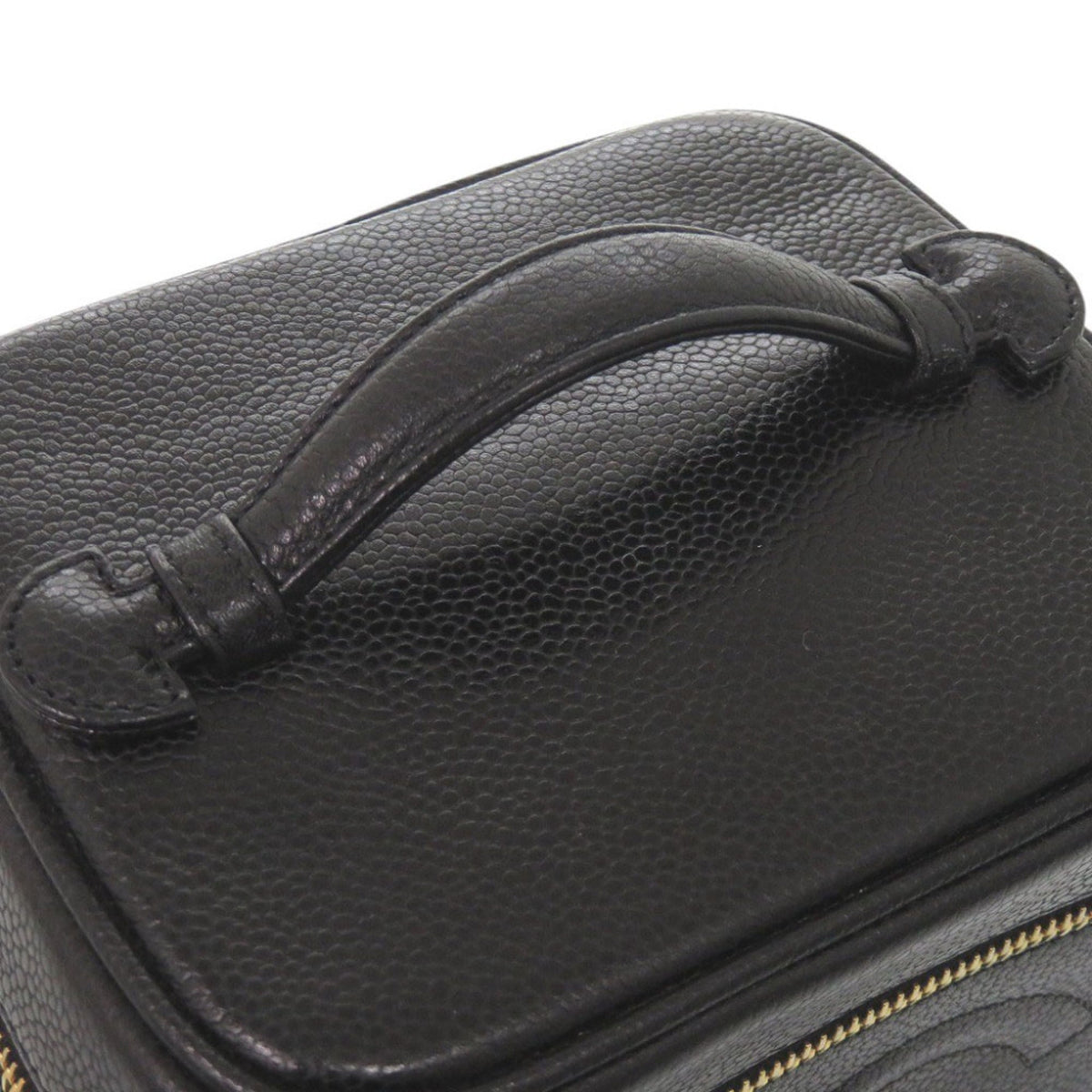 Chanel Black Grained Calfskin Pouch Vanity Bag (Pre-Owned)