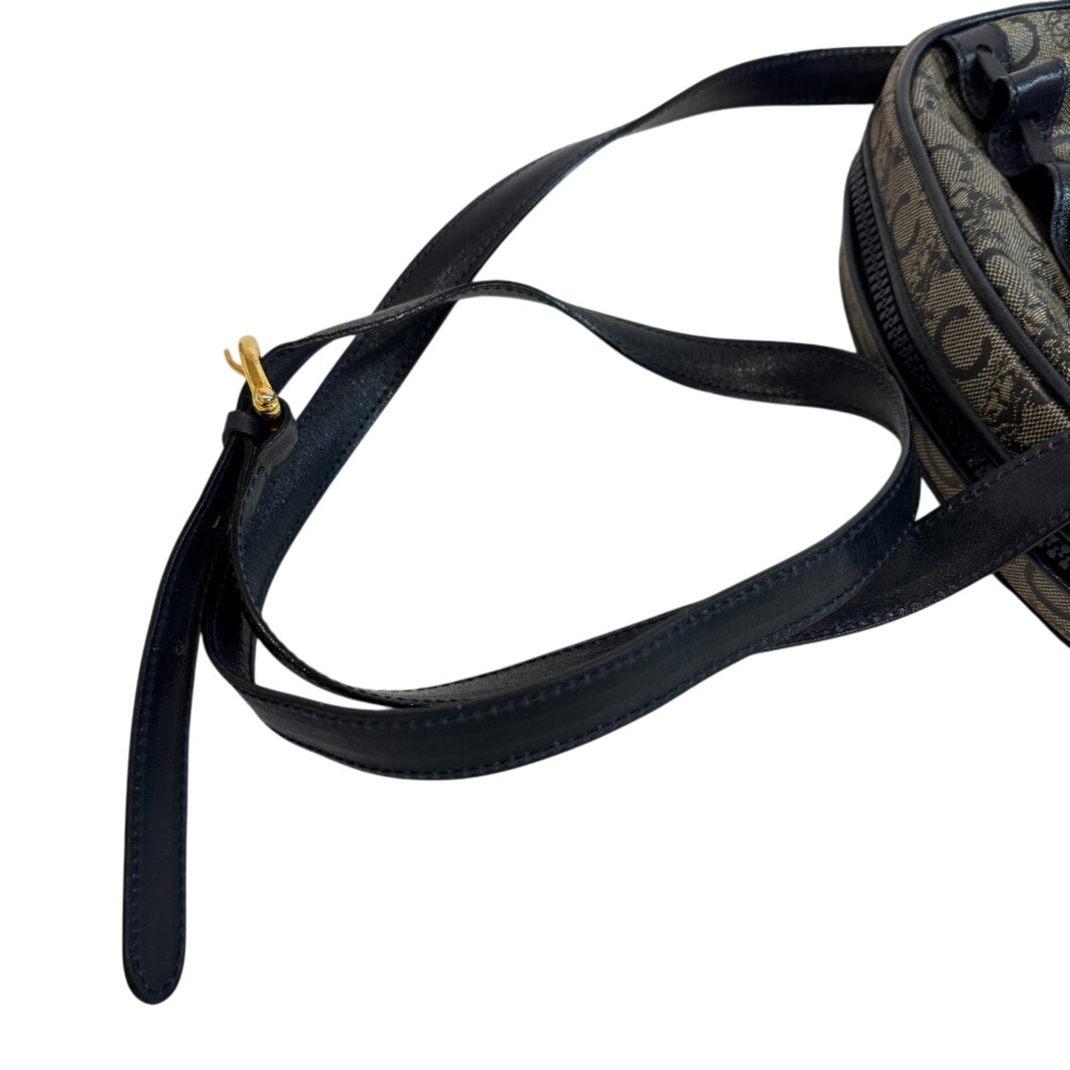 Celine Gray Navy Pvc Leather Pochette Shoulder Bag (Pre-Owned)
