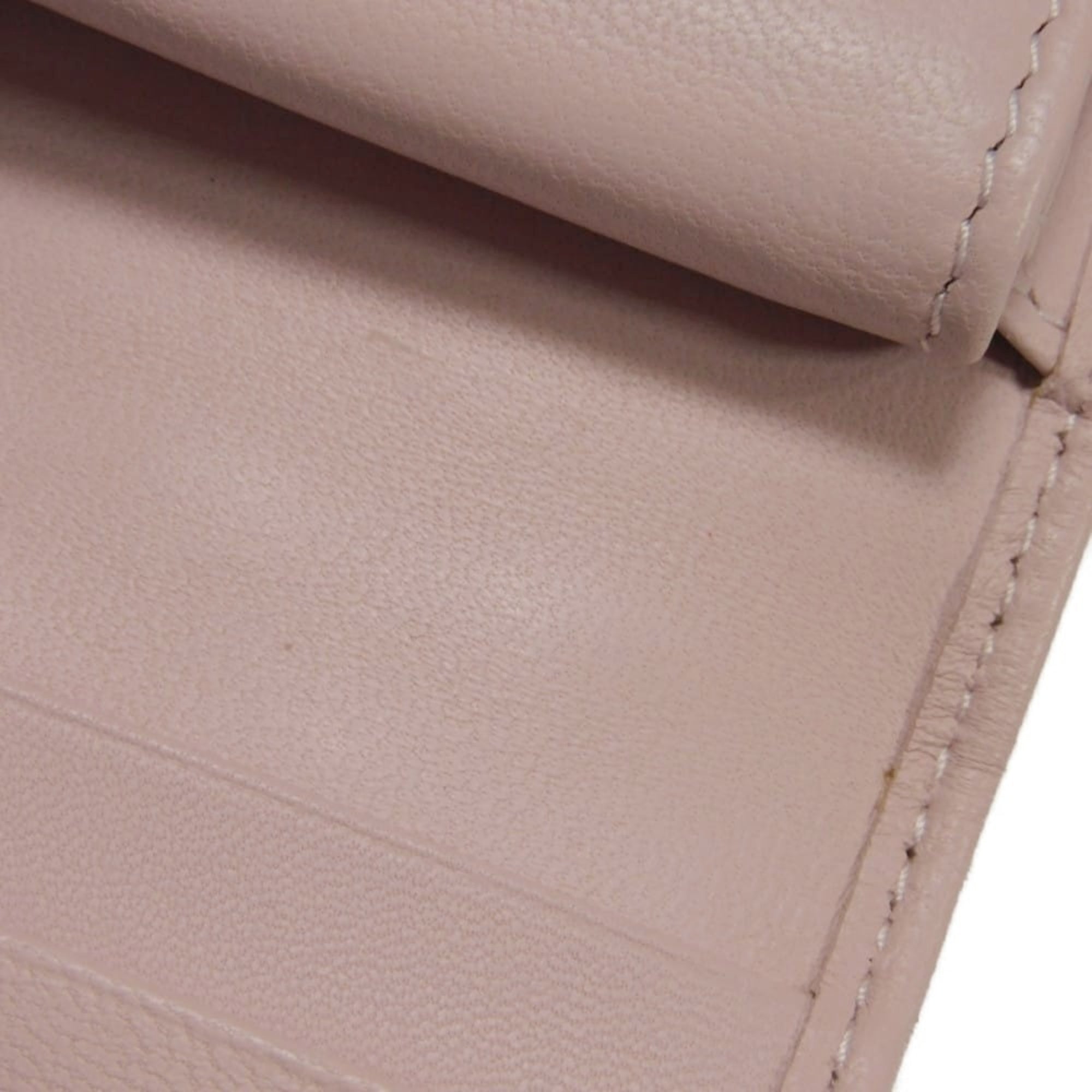 Miu Miu Pink White Leather Wallet (Bi-Fold) (Pre-Owned)
