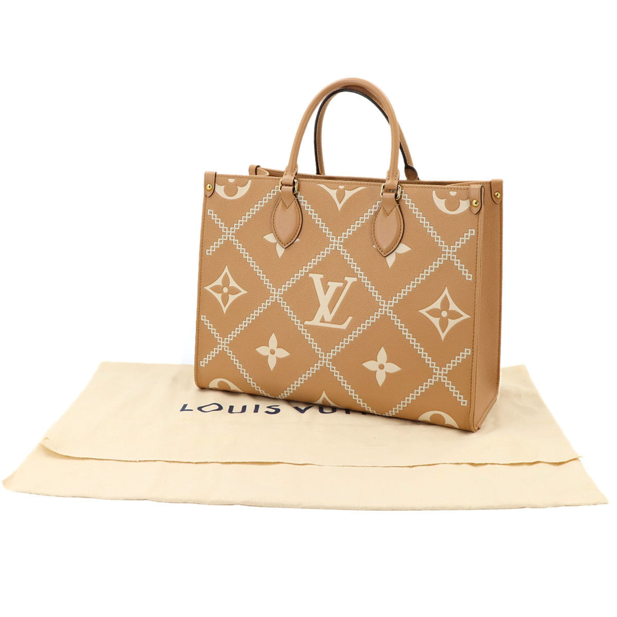 Louis Vuitton Gold Monogram Empreinte Handbag Tote Bag (Pre-Owned)