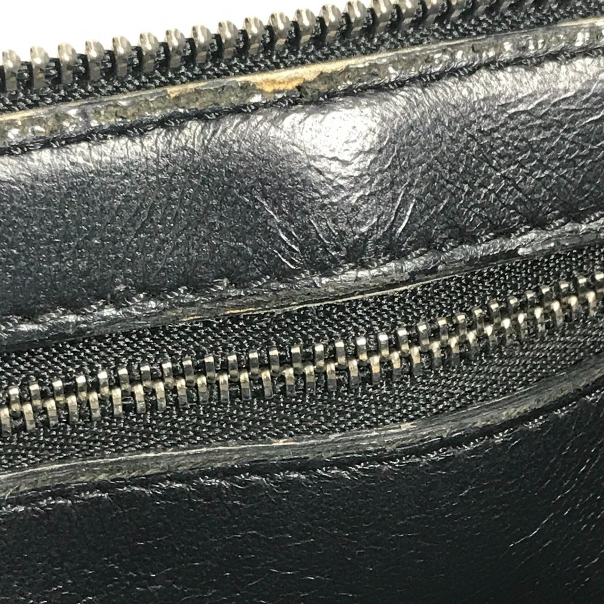 Celine Beige Navy Leather Handbag Shoulder Bag (Pre-Owned)