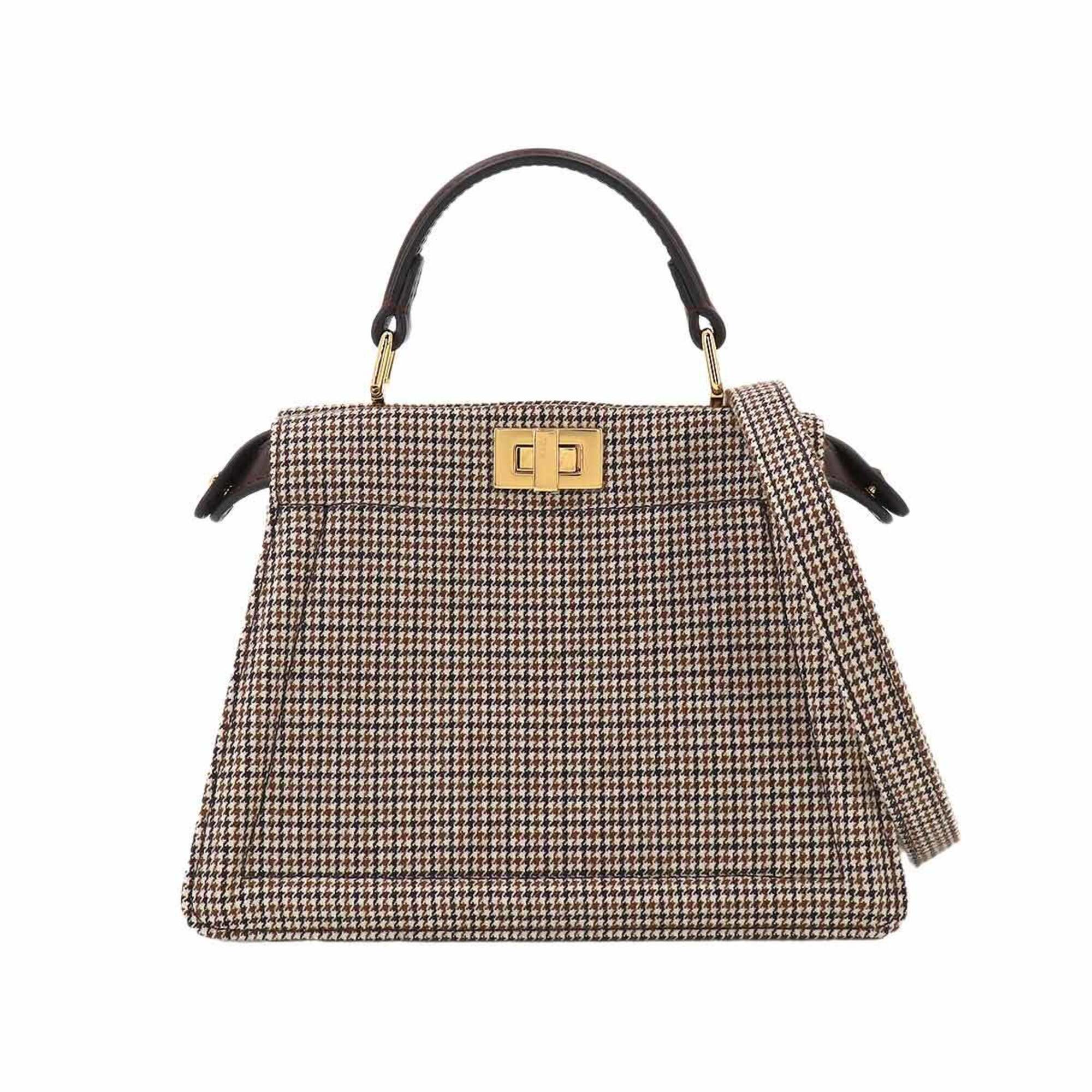 Fendi Brown Canvas Leather Handbag (Pre-Owned)