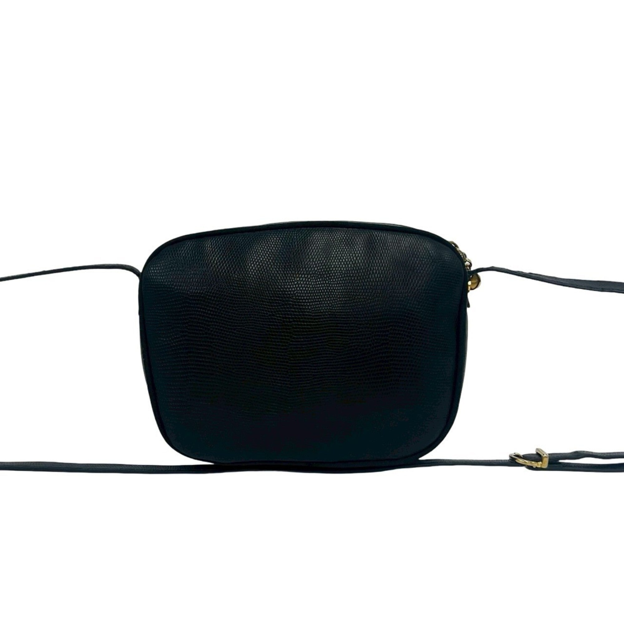 Salvatore Ferragamo Black Leather Pochette Shoulder Bag (Pre-Owned)